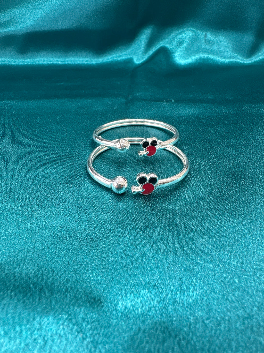 Fancy Silver baby bangles