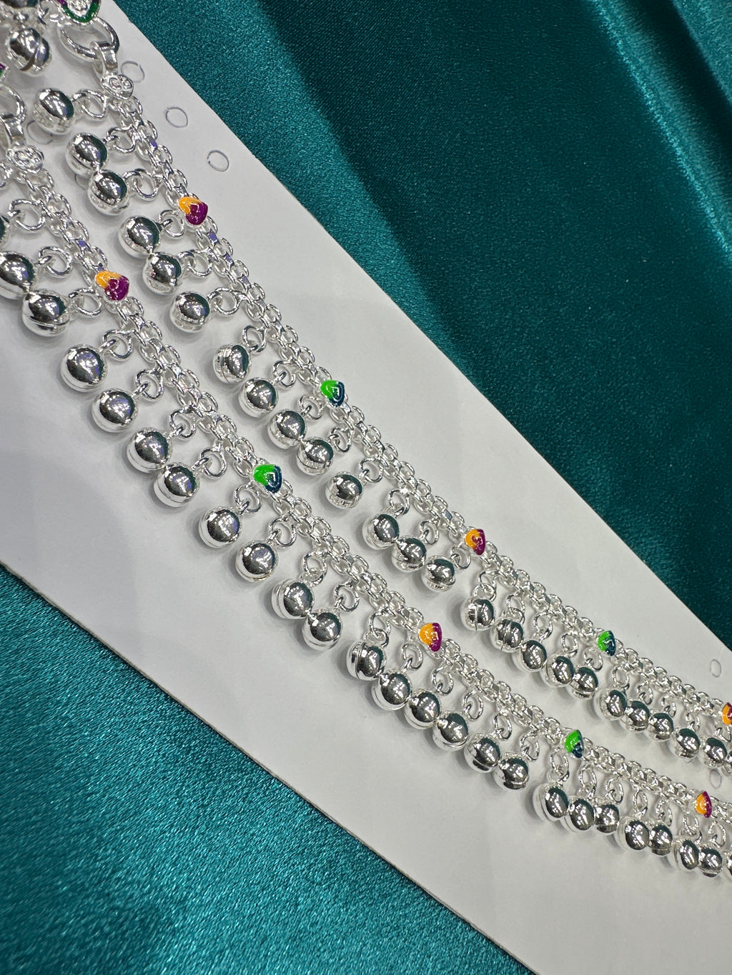 Fancy Silver baby anklet(Size: 12-13 year old)