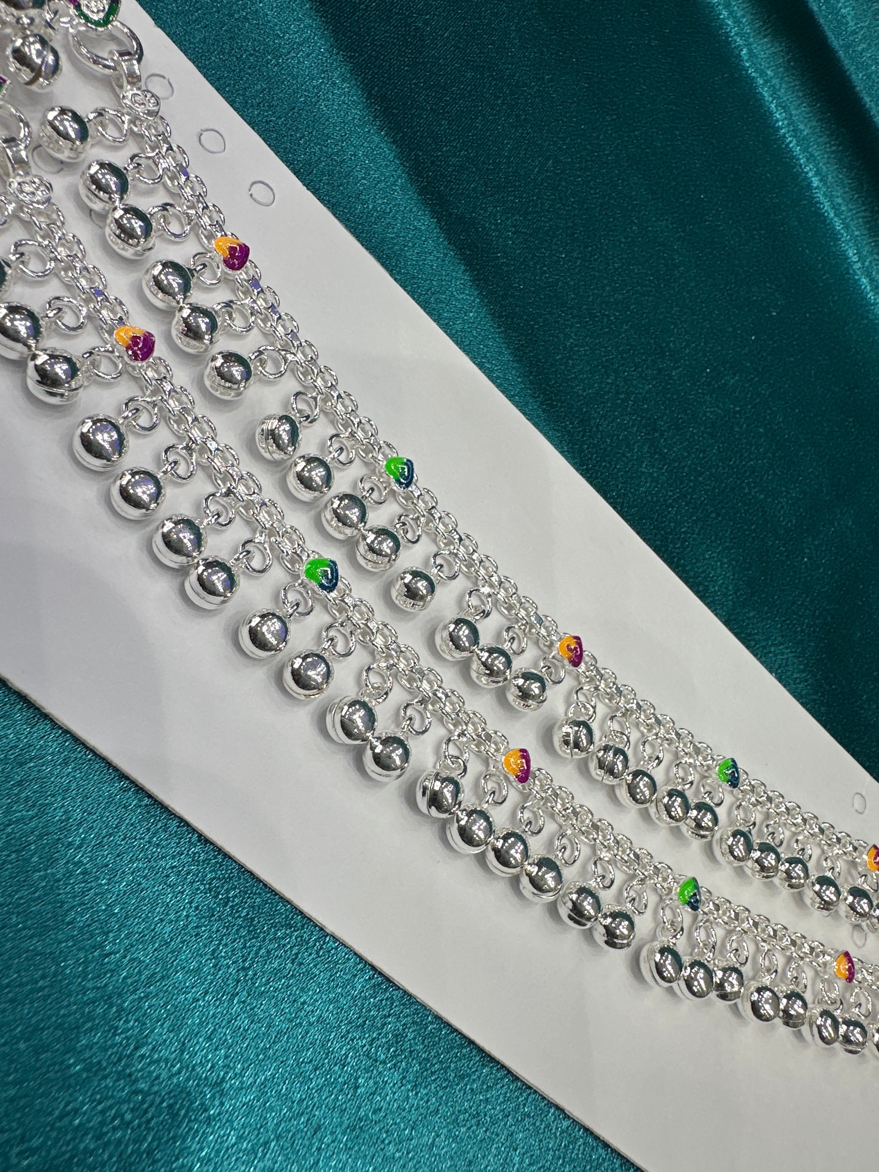 Fancy Silver baby anklet(Size: 12-13 year old)