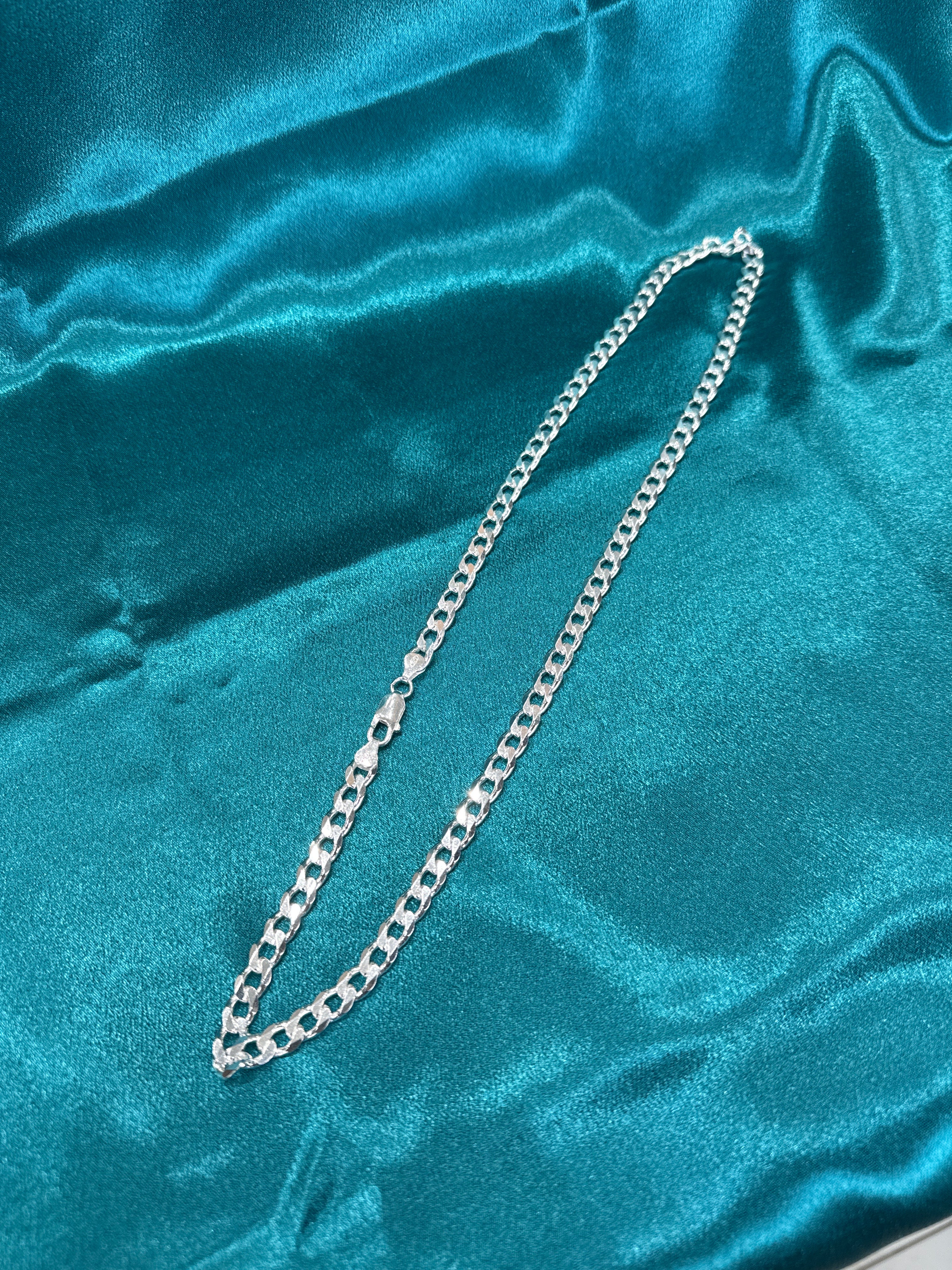 7mm Cuban link silver chain