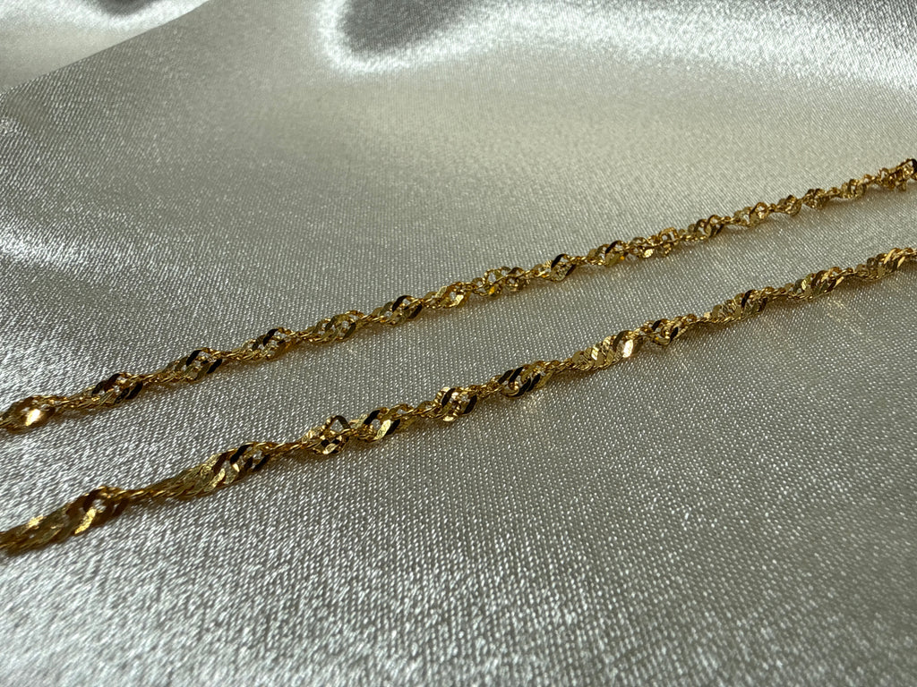 22K Designer Gold Chain (Twist Design)