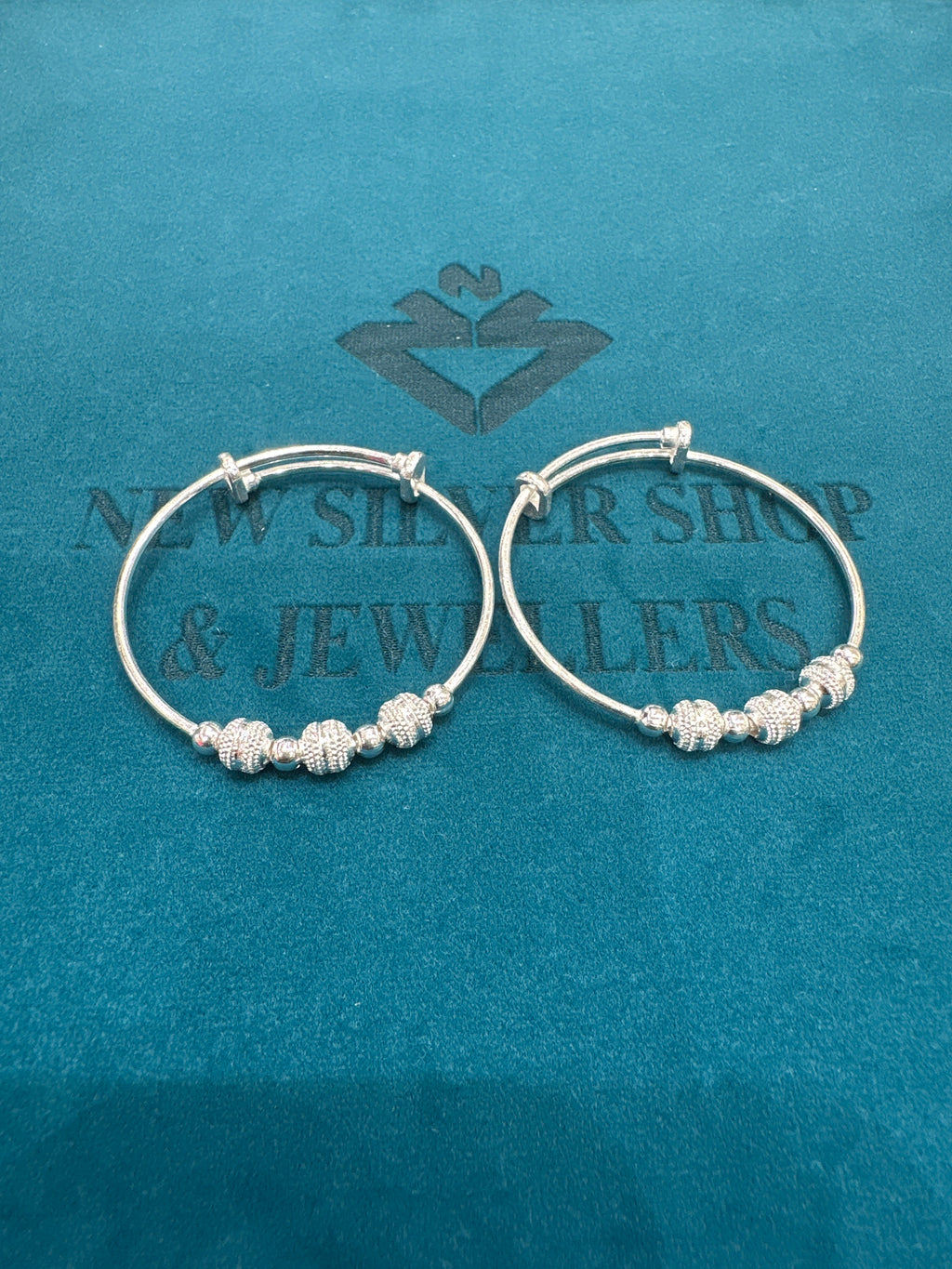 Fancy Silver baby bangles