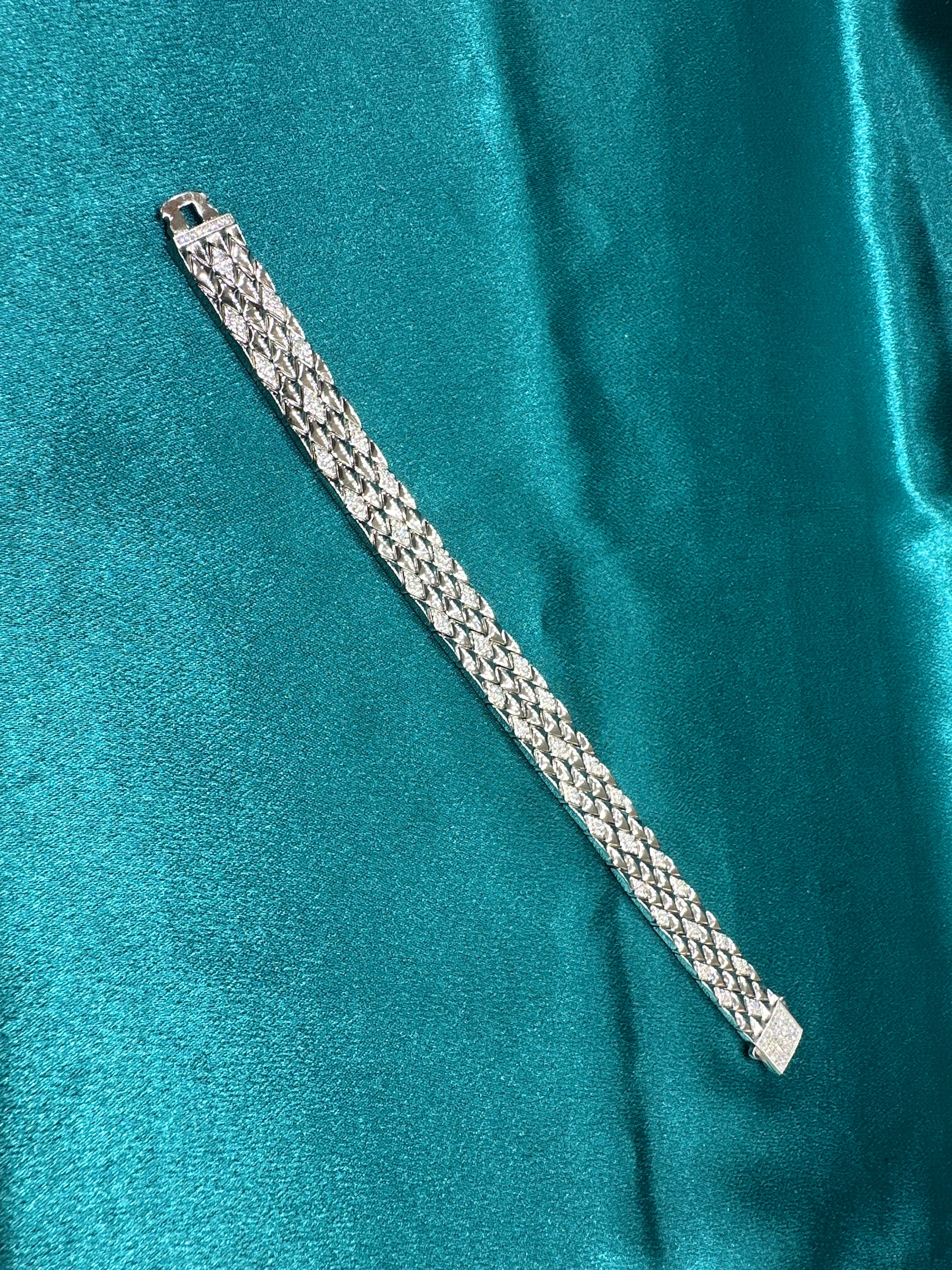 Men’s iced out silver 925 bracelet w/ CZ diamonds (13mm)