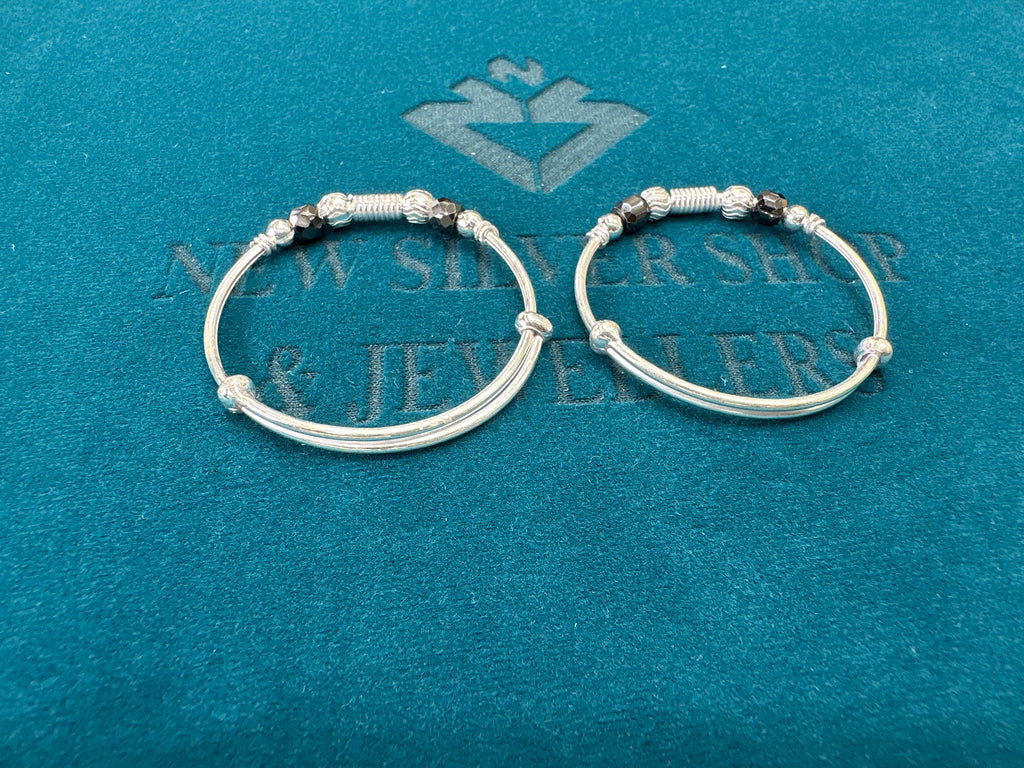 Fancy Silver baby bangles