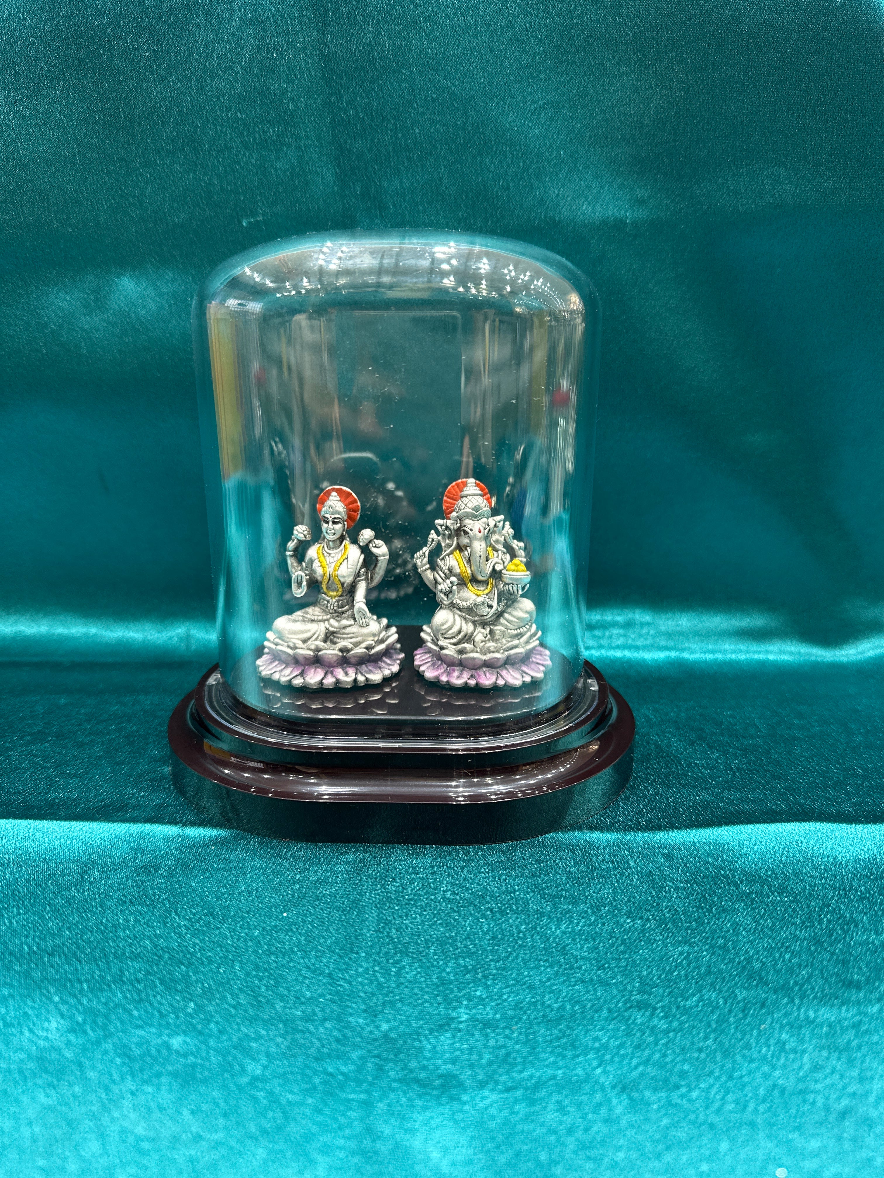 Pure Silver  Lakshmi Ganesh Ji Idol (Murti)