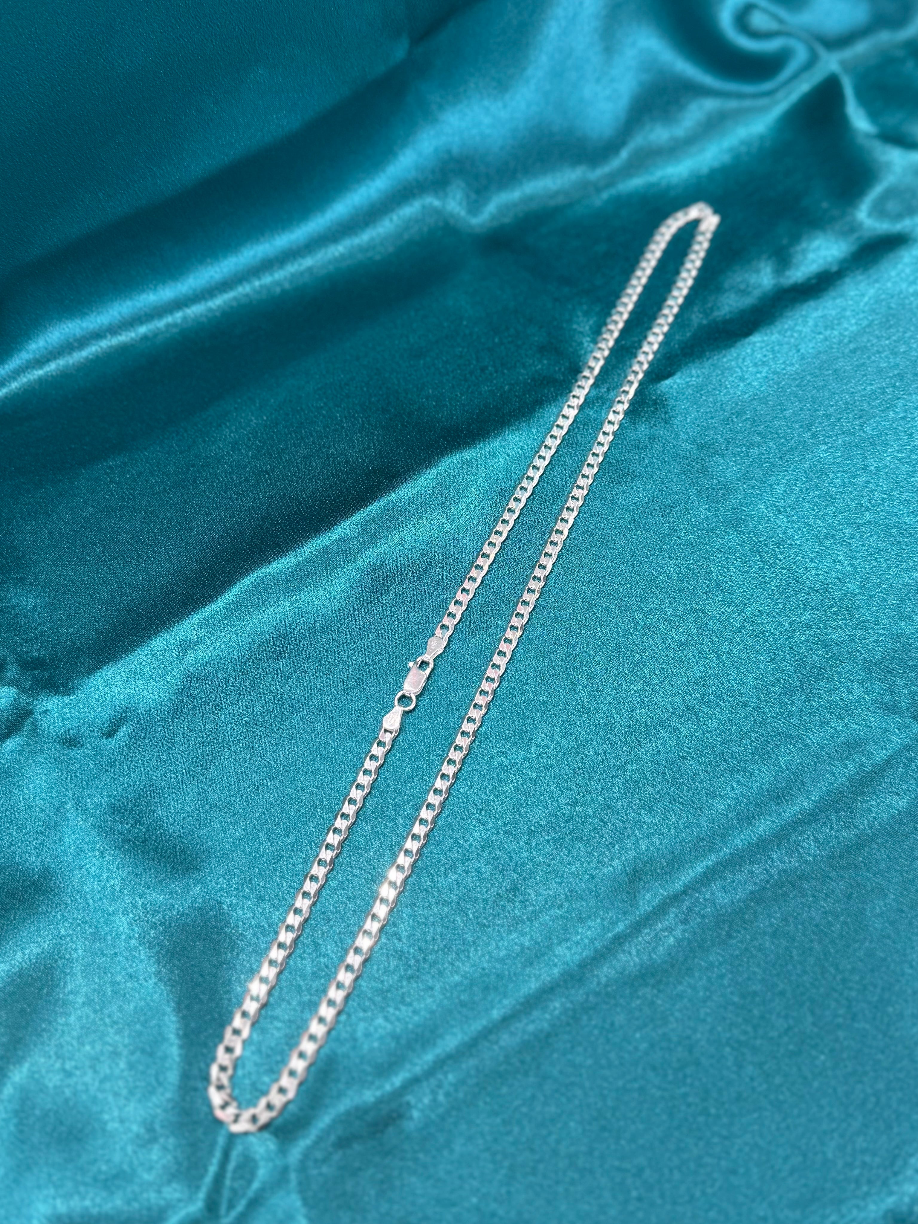 6mm Cuban link silver chain