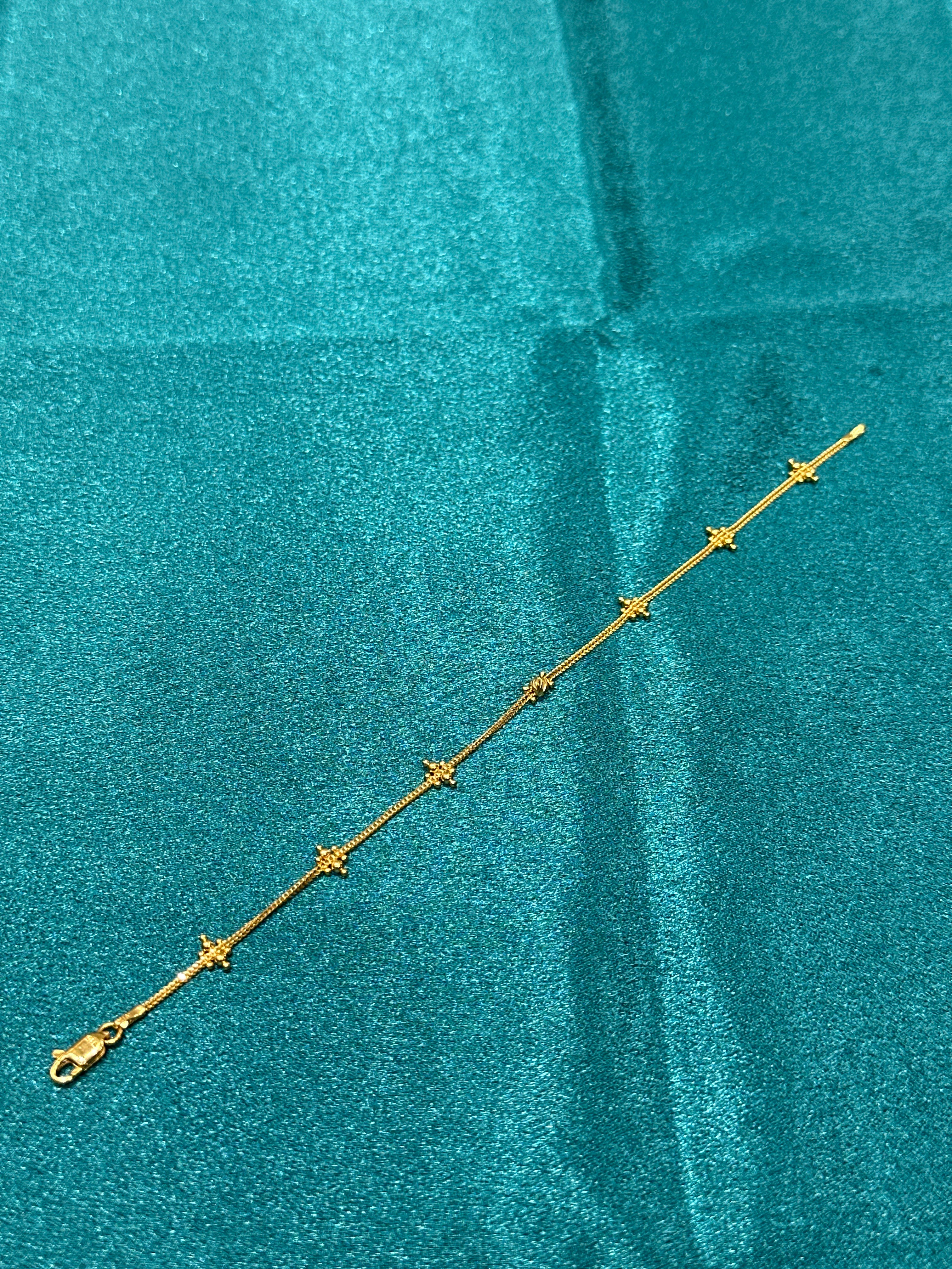 22K Gold Bracelet With Fancy Design