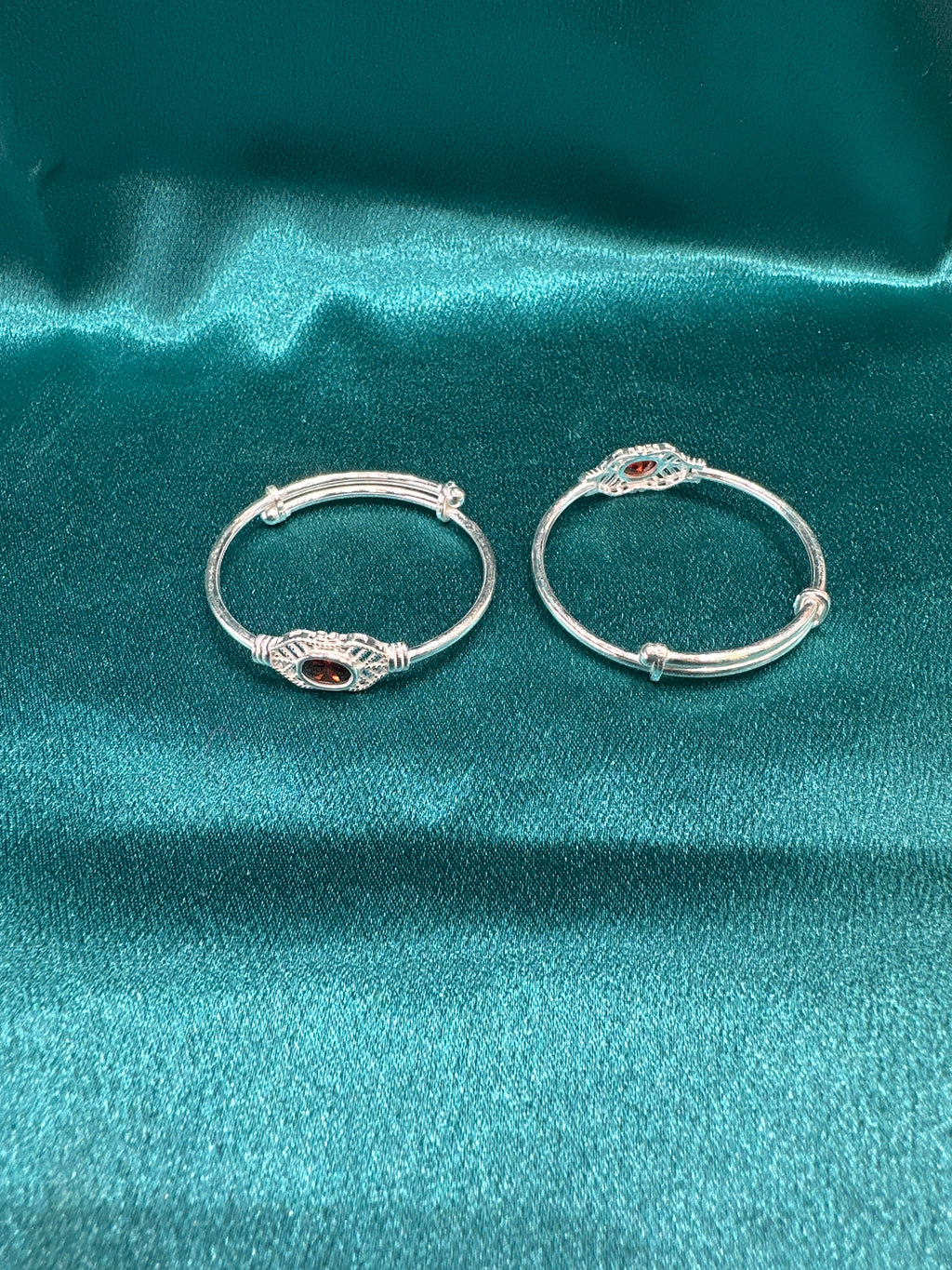 Fancy Silver baby bangles