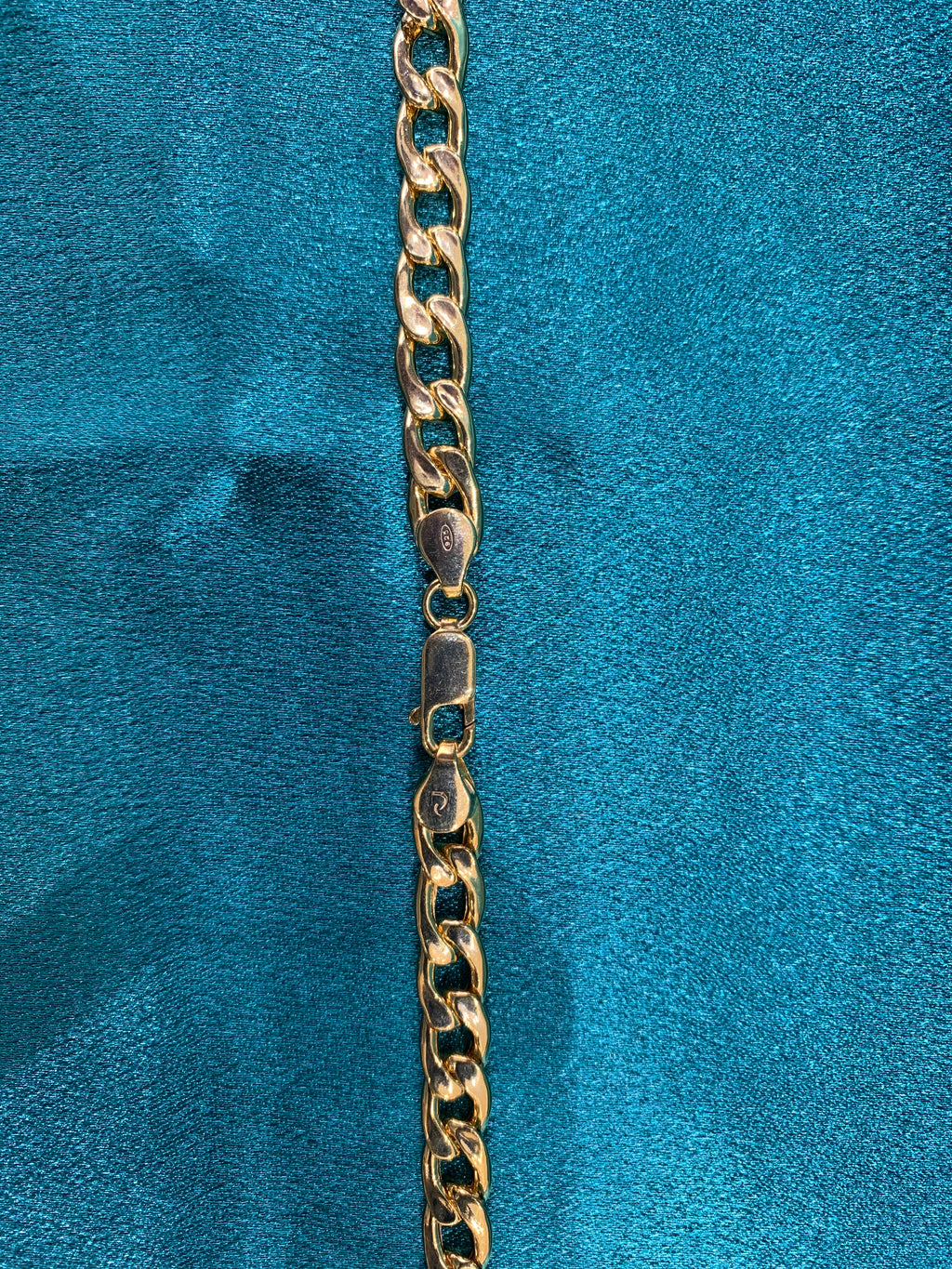 6mm Gold plated holo silver chain