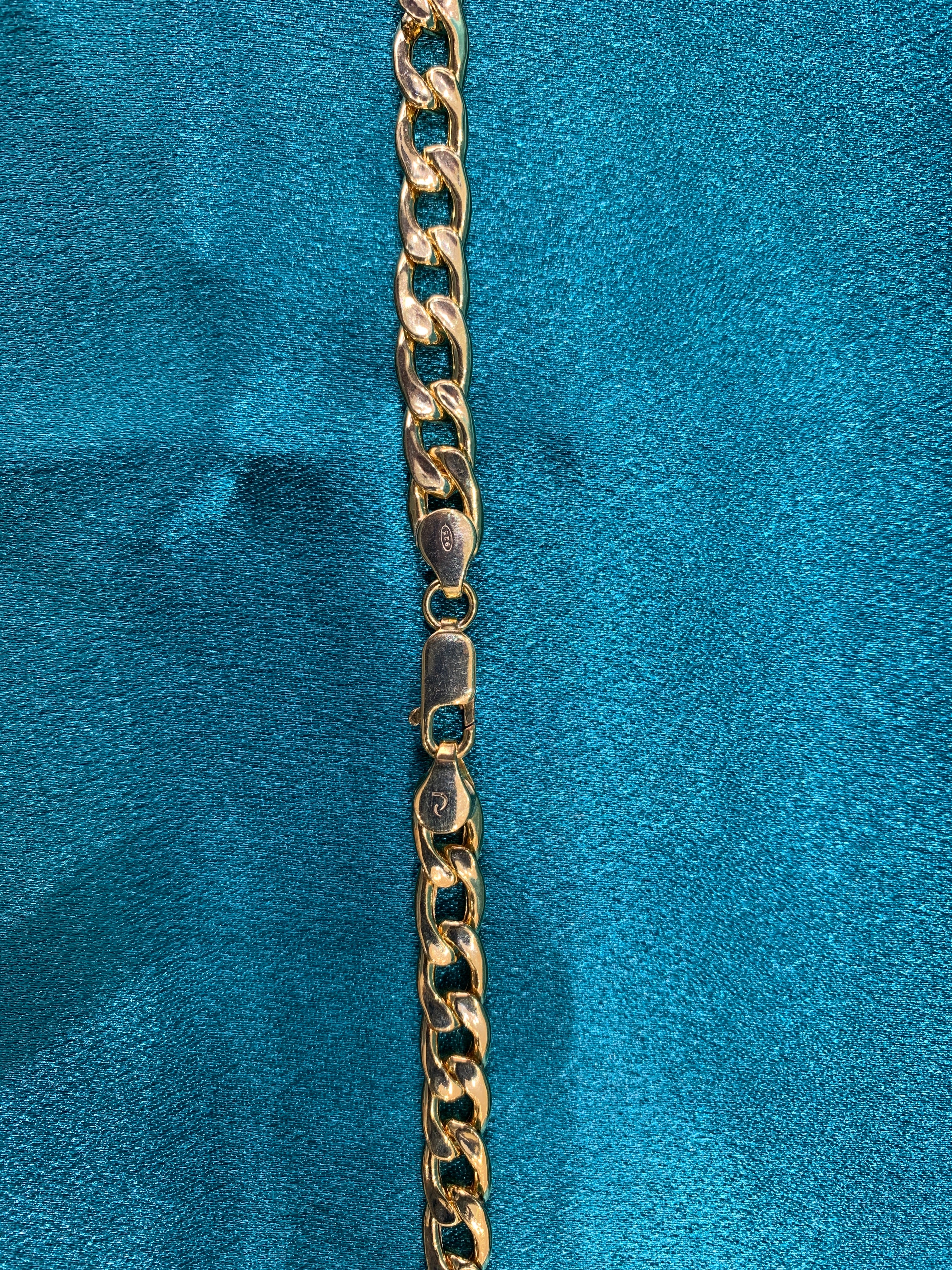 6mm Gold plated holo silver chain