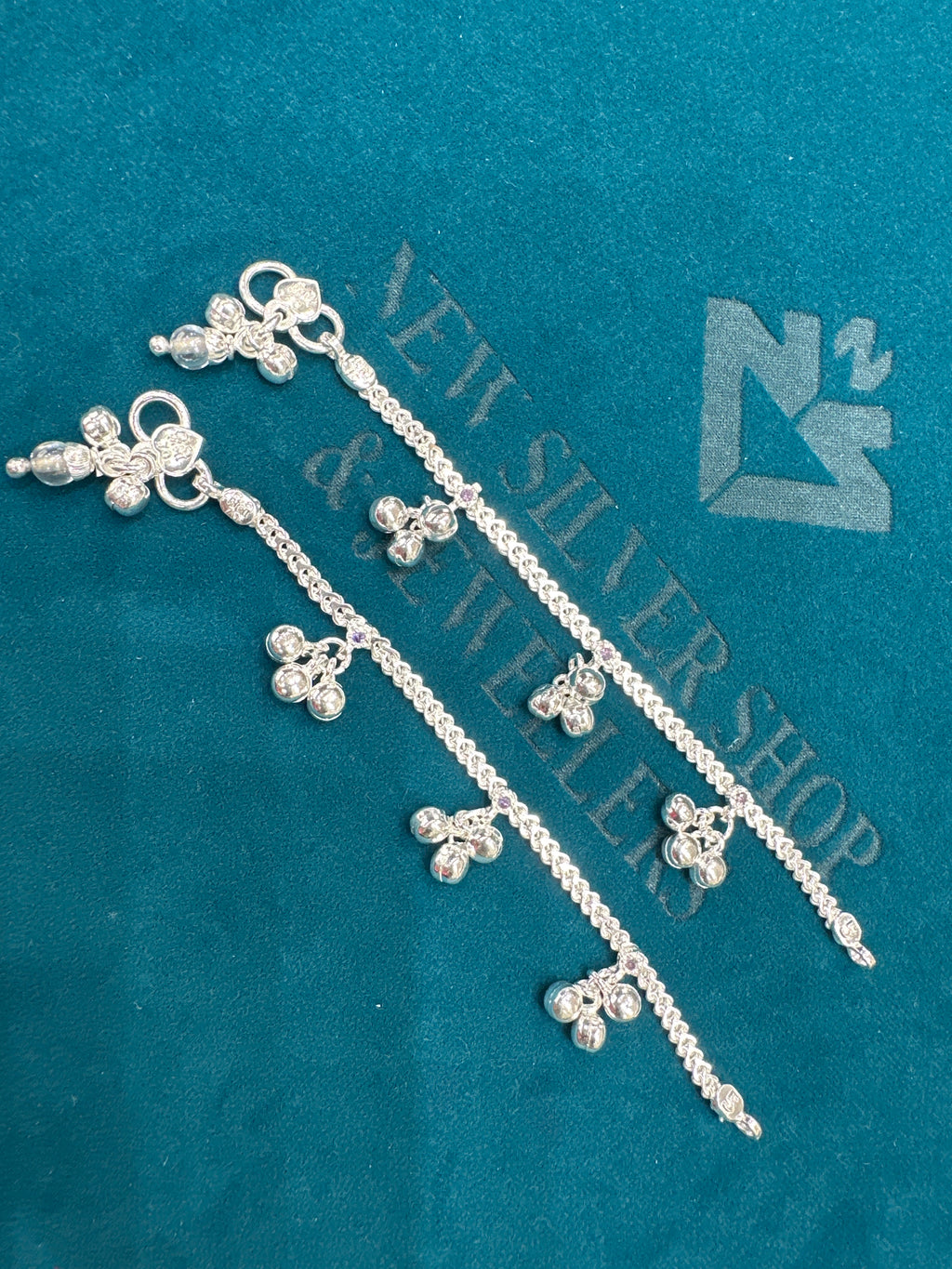 Fancy Silver baby anklet(Size: newborn - 1 year old)