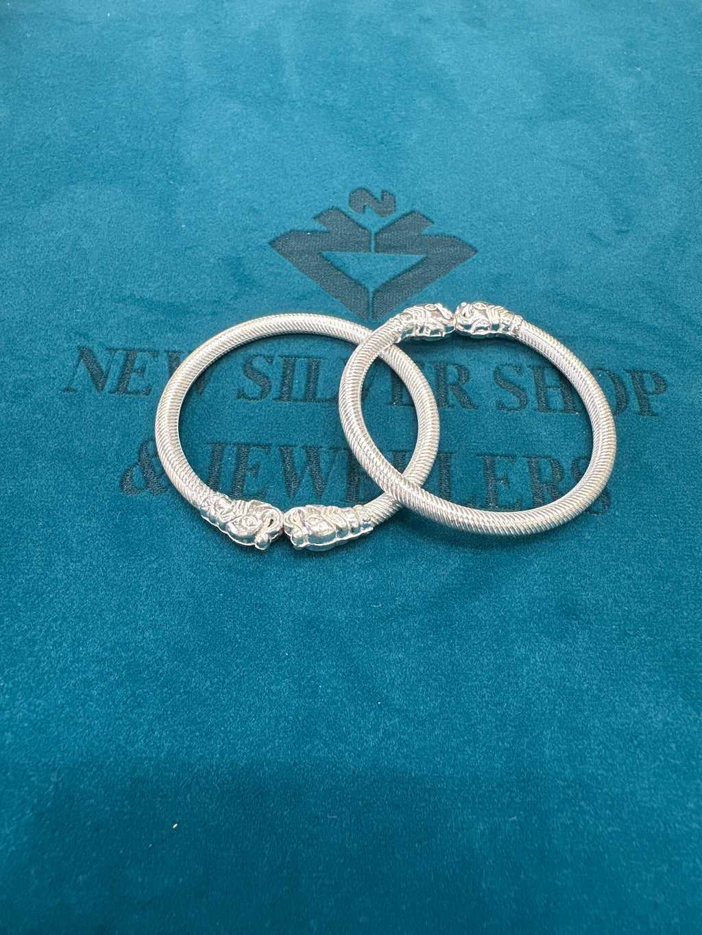 Fancy Silver baby bangles