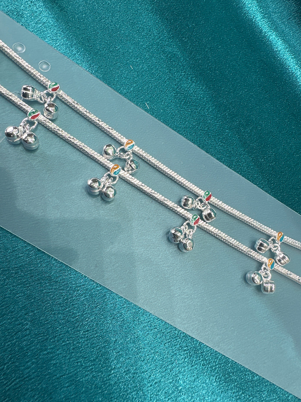 Fancy Silver baby anklet(Size: 6-9 year old)