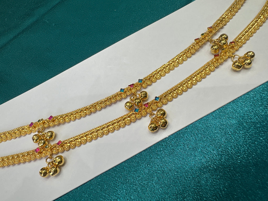 Women’s Fancy/Traditional Silver Gold plated Anklet