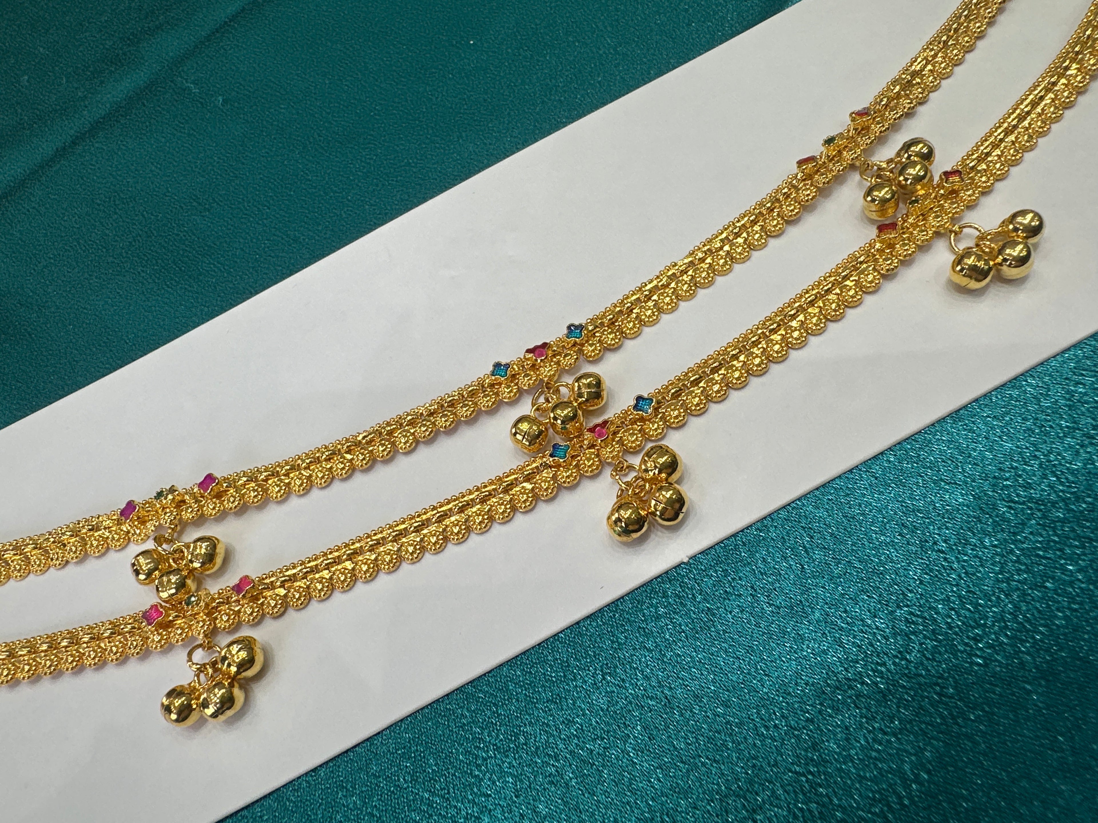 Women’s Fancy/Traditional Silver Gold plated Anklet
