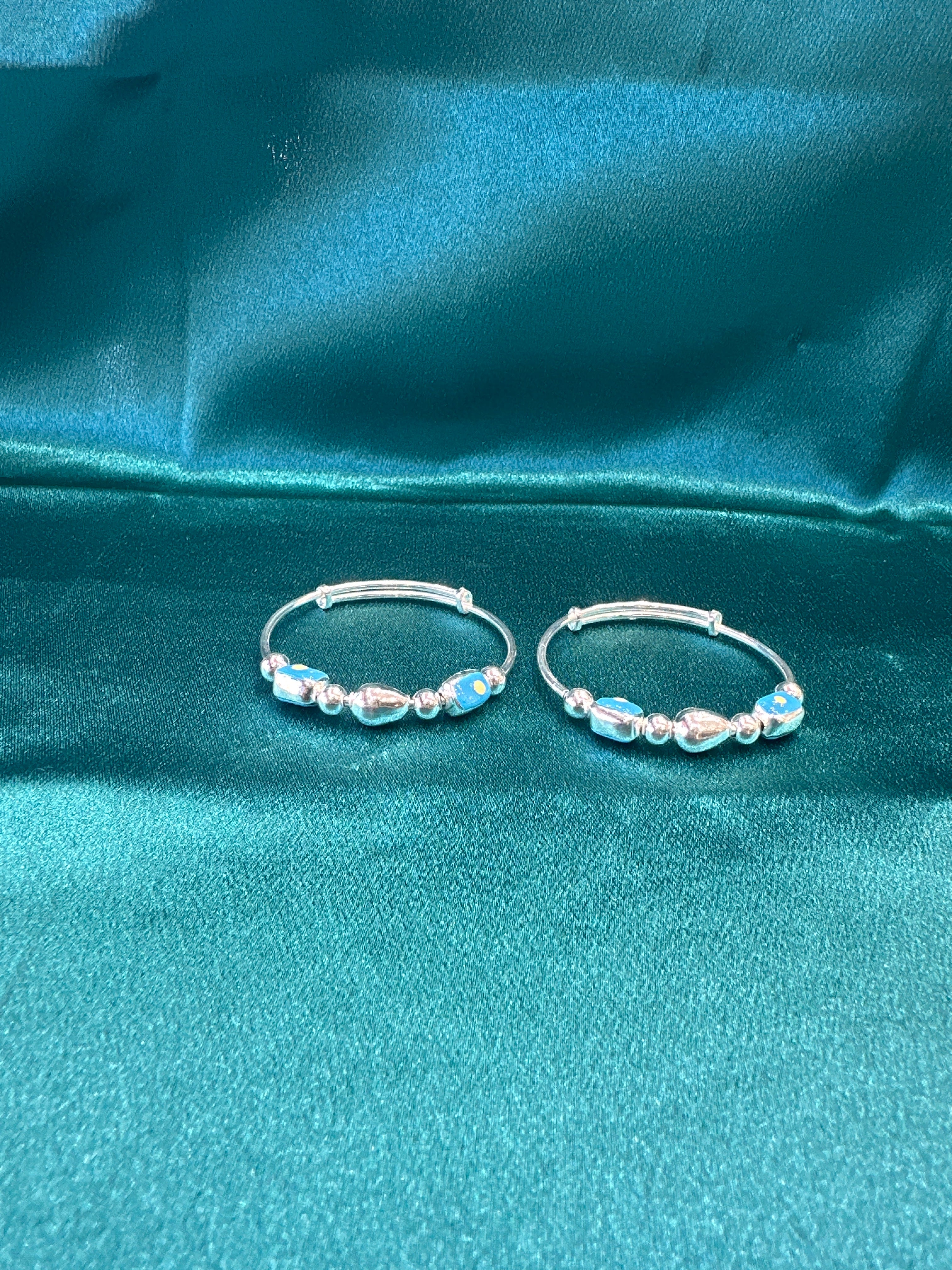 Fancy Silver baby bangles