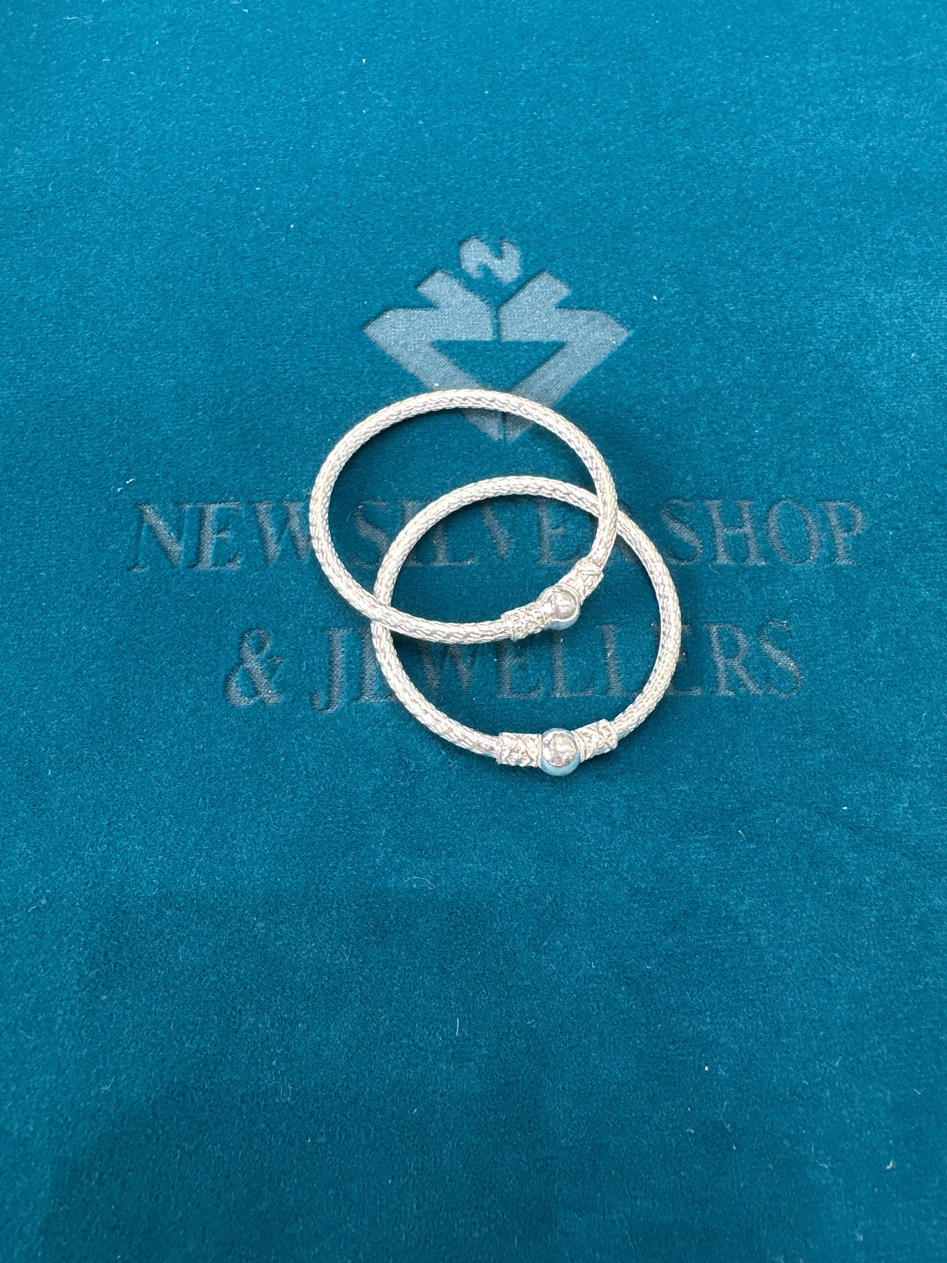 Fancy Silver baby bangles
