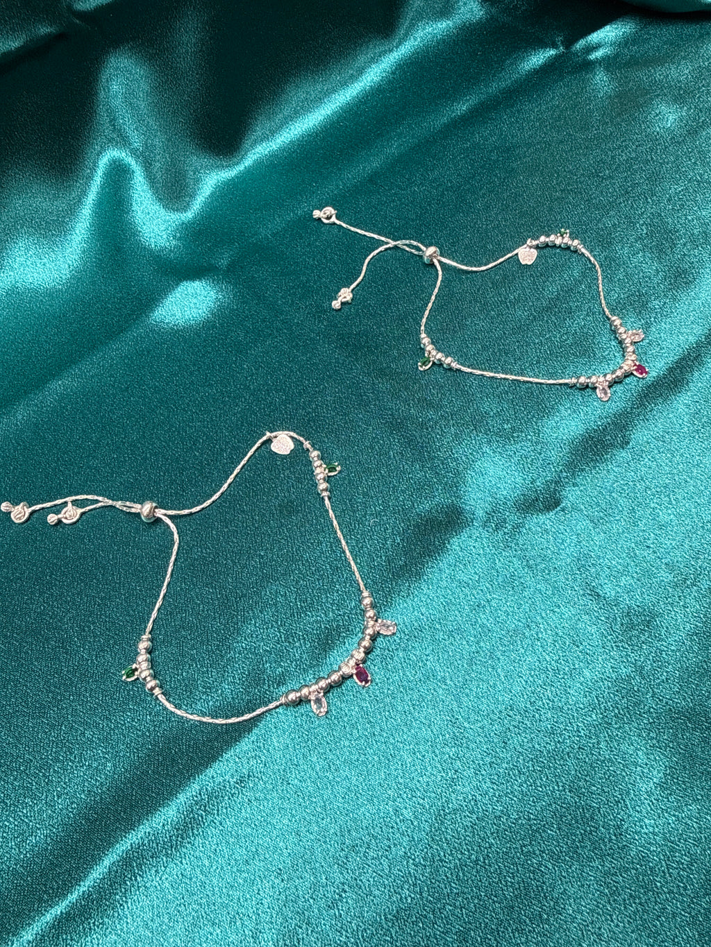Women’s Fancy/Traditional Adjustable Silver Anklet