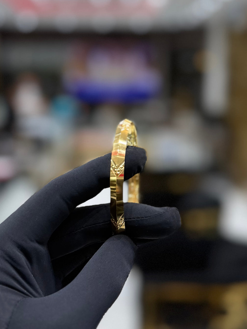 22K Gold Mens CNC Kara