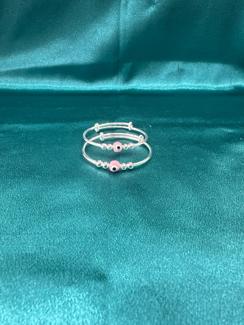 Fancy Silver baby bangles