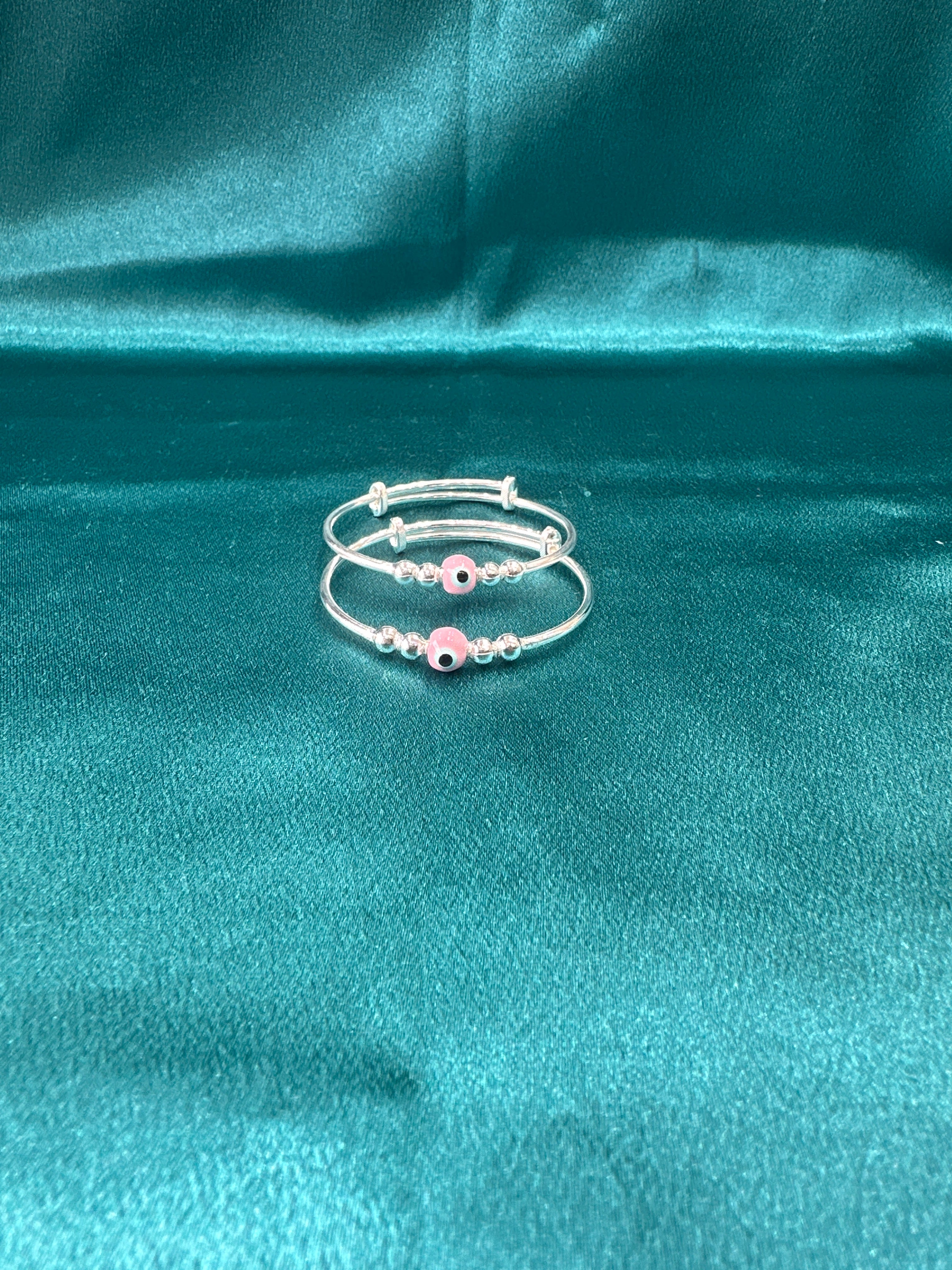 Fancy Silver baby bangles