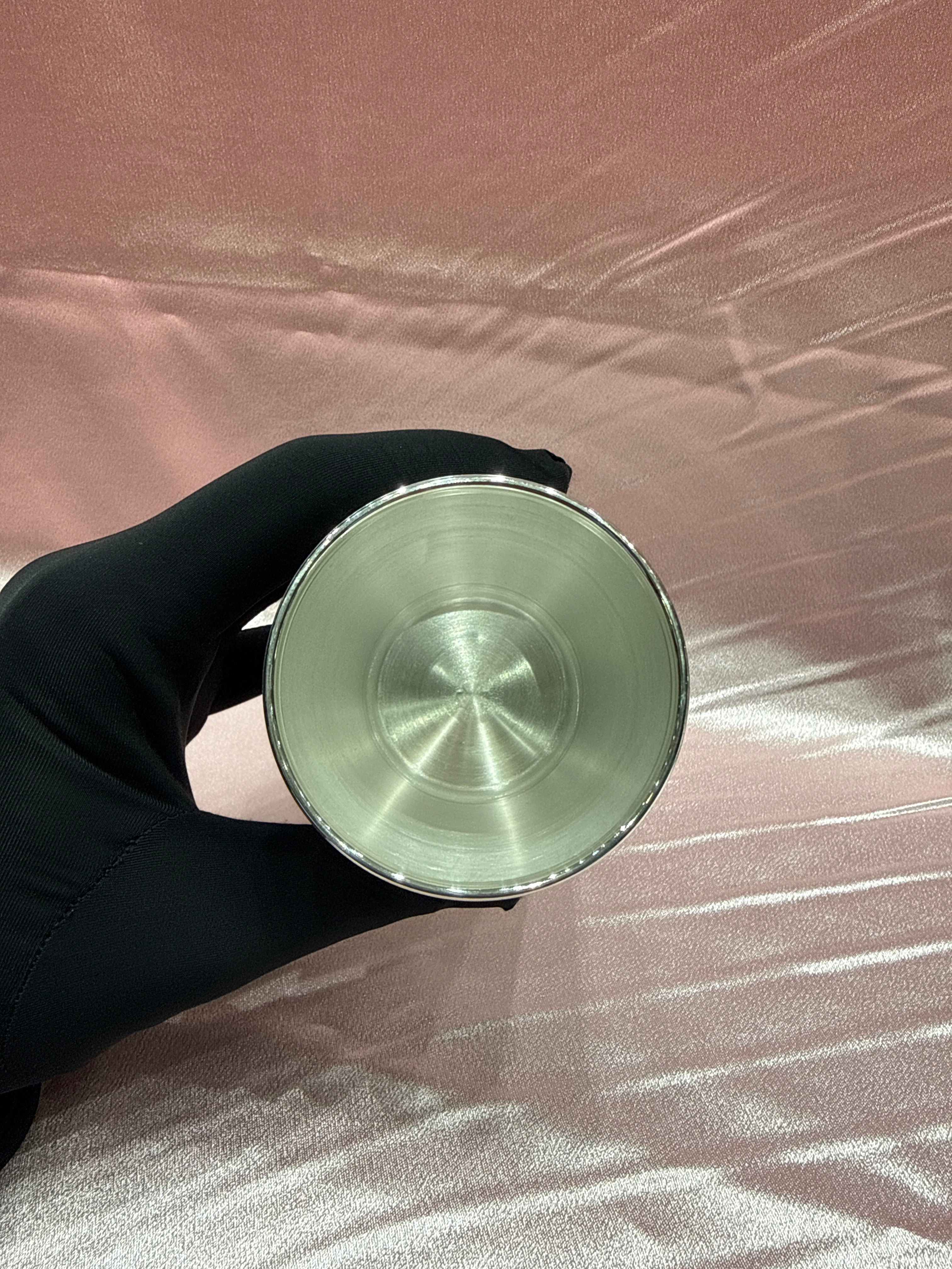 Medium weight plain silver glass