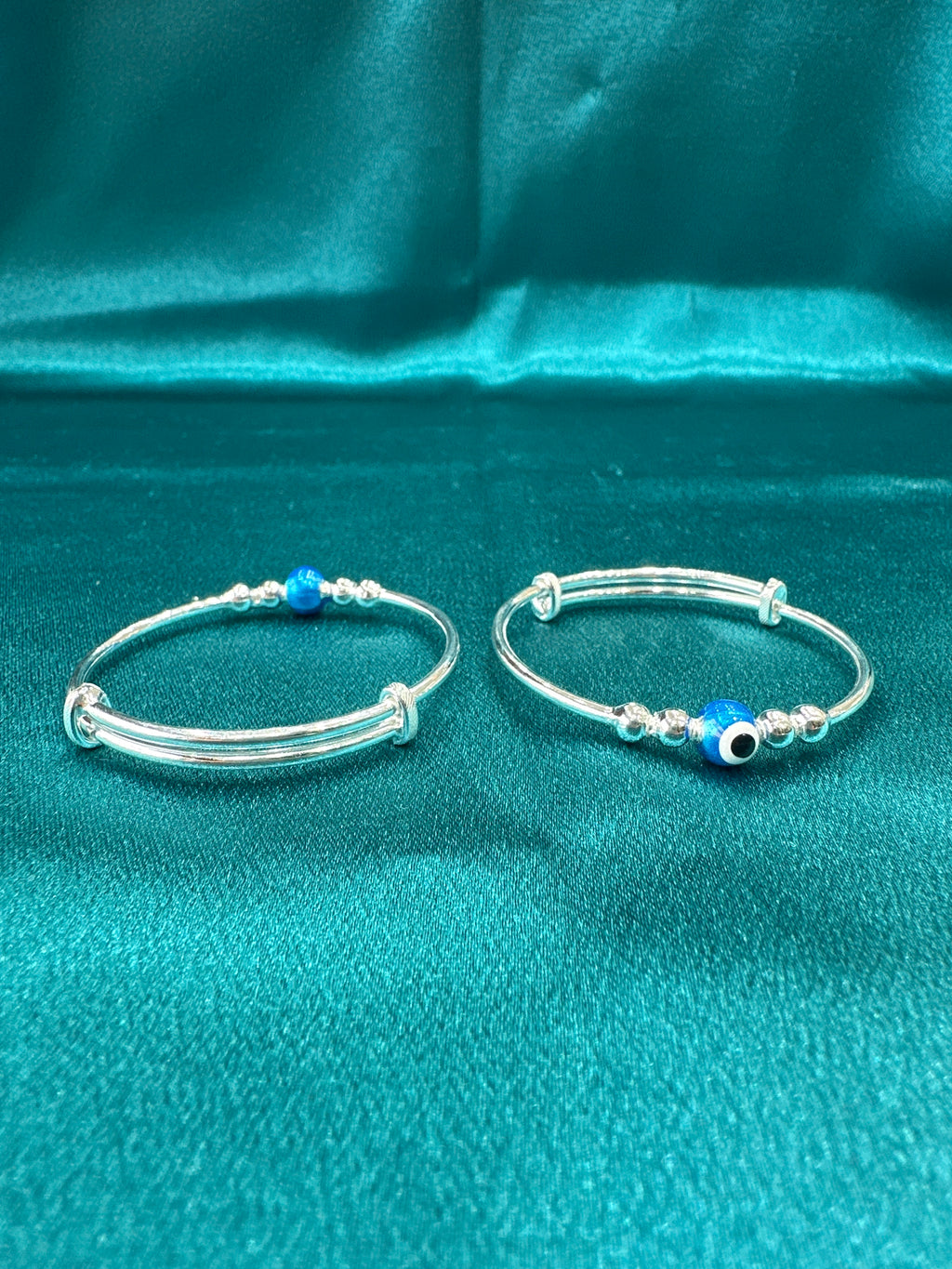 Fancy Silver baby bangles