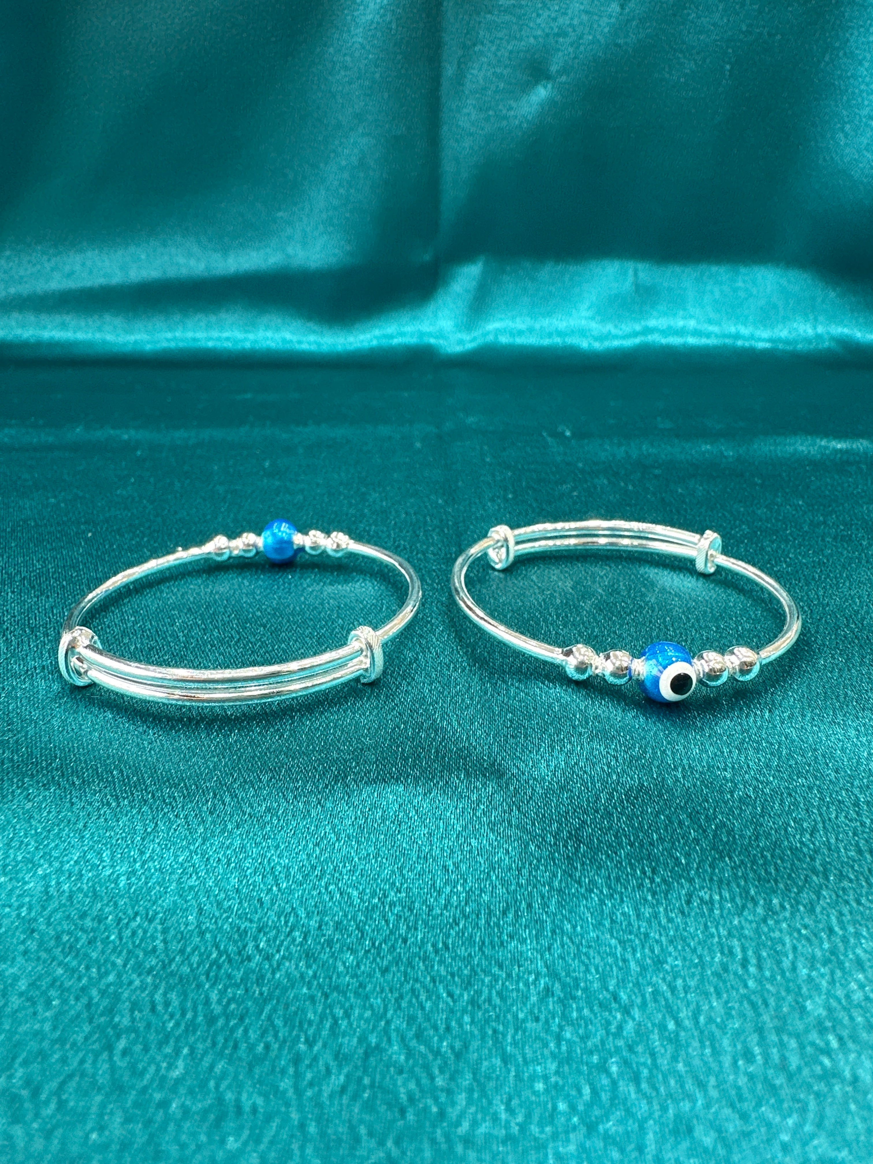 Fancy Silver baby bangles
