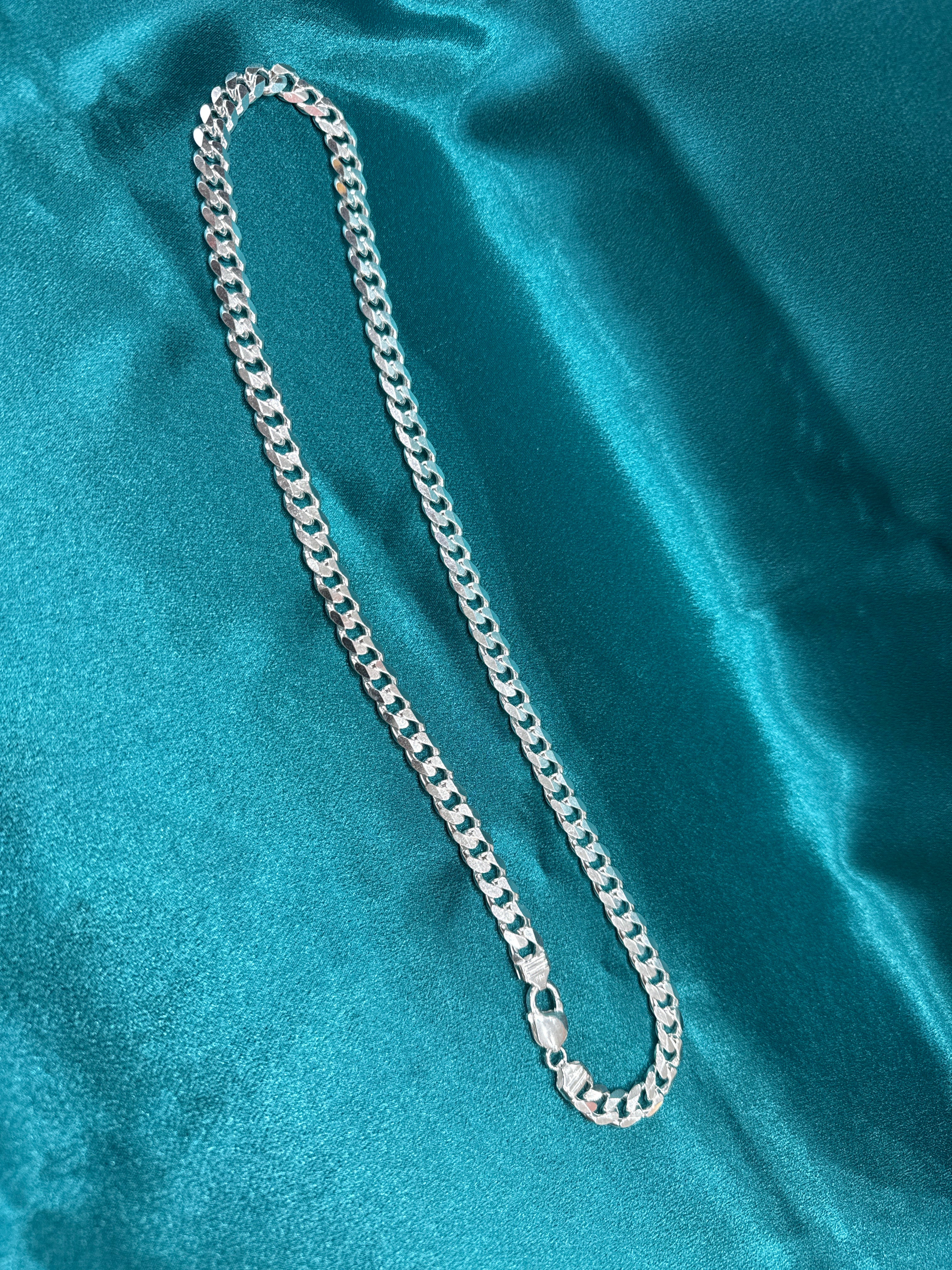 10mm Cuban link silver chain