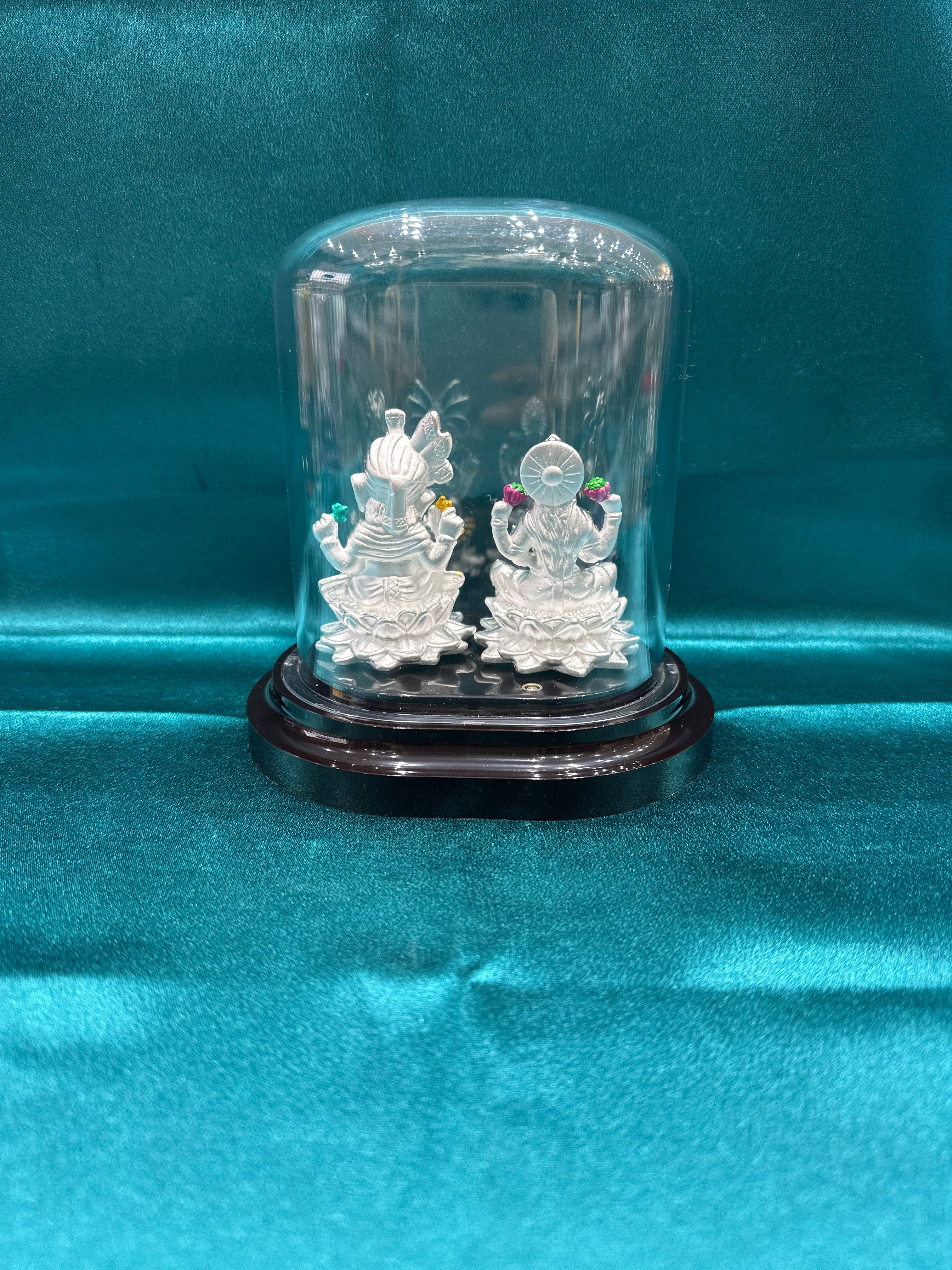 Pure Silver  Lakshmi Ganesh Ji Idol (Murti)