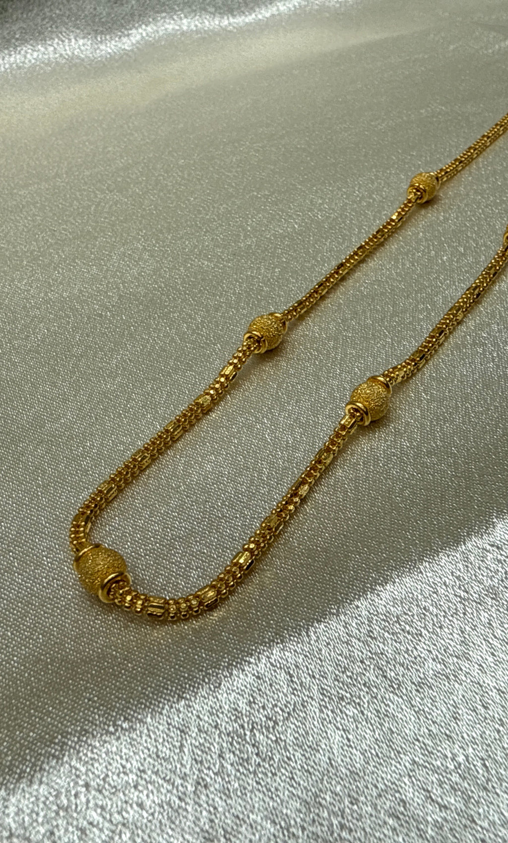 22K Gold Chain (Bead Design)