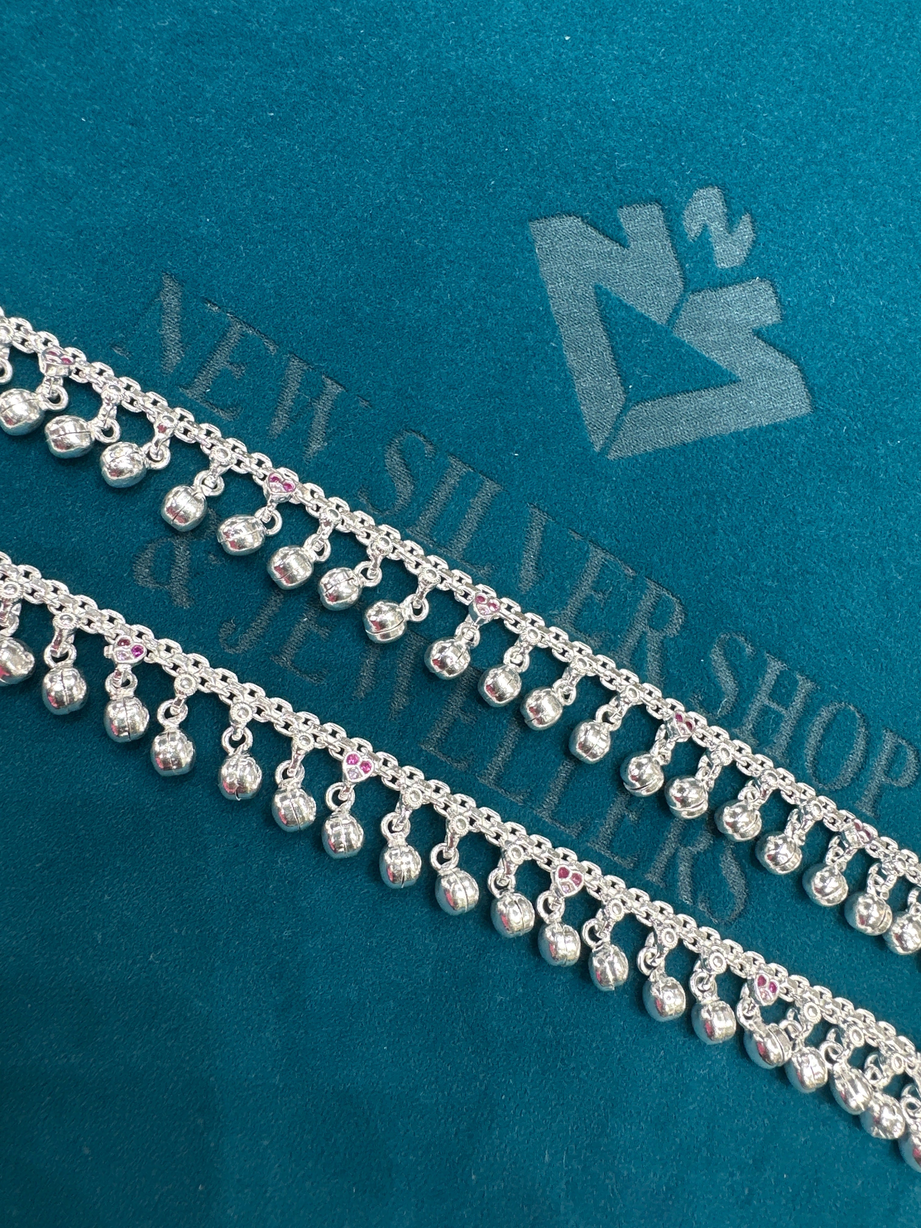 Fancy Silver baby anklet(Size: 6-9 year old)