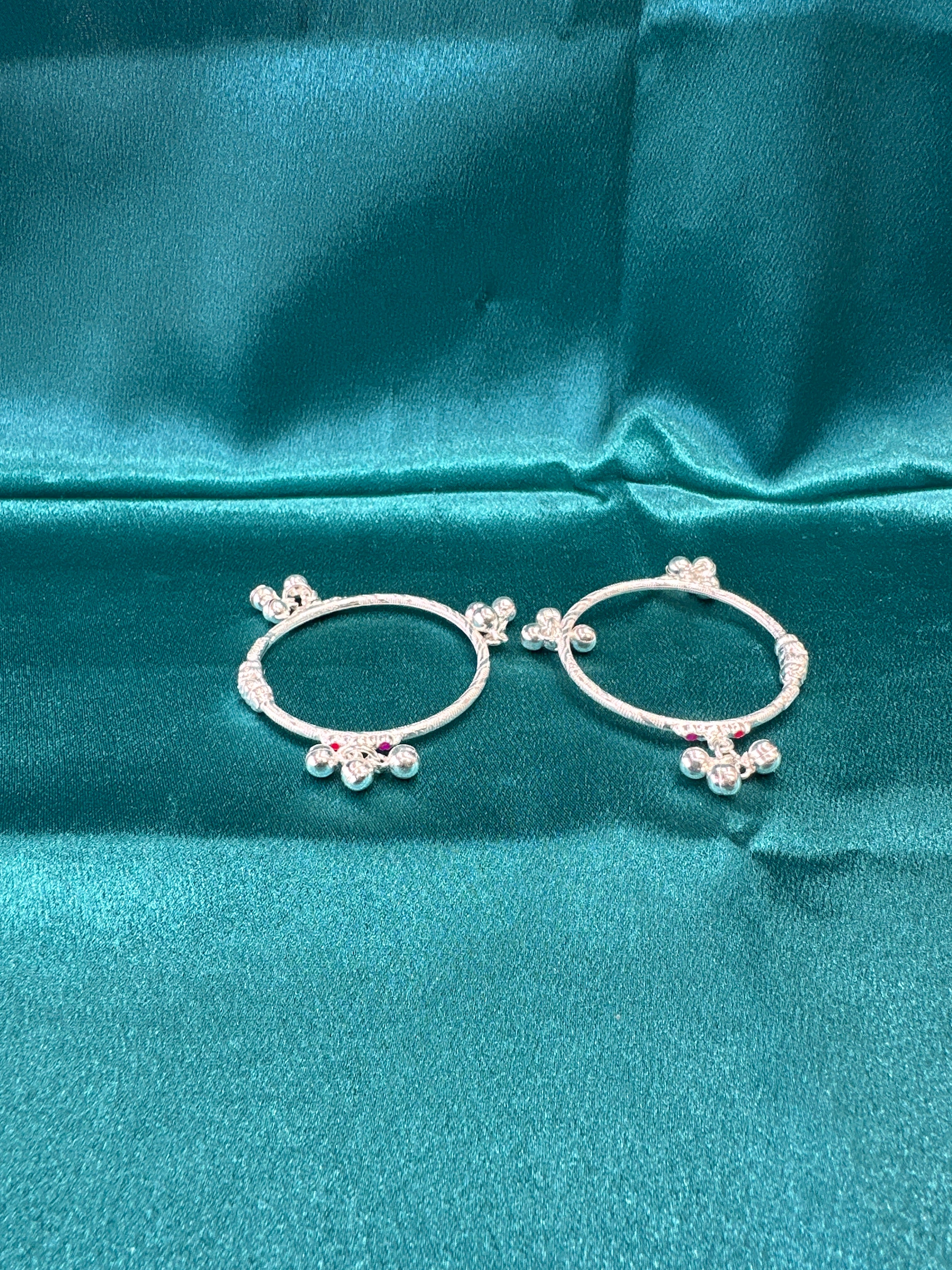 Fancy Silver baby bangles