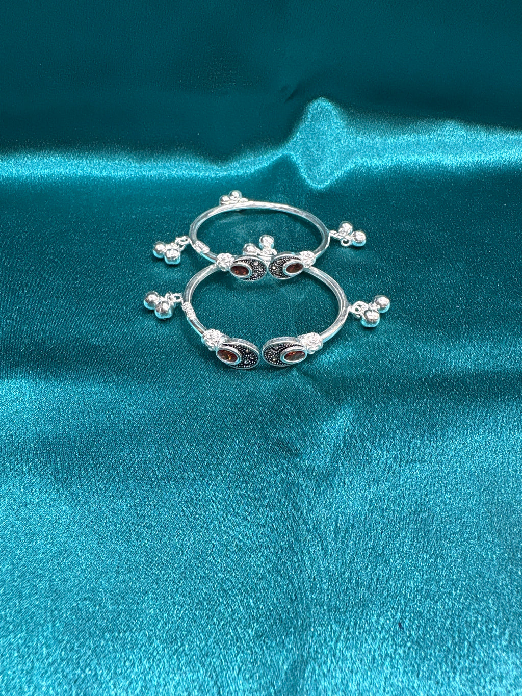 Fancy Silver baby bangles