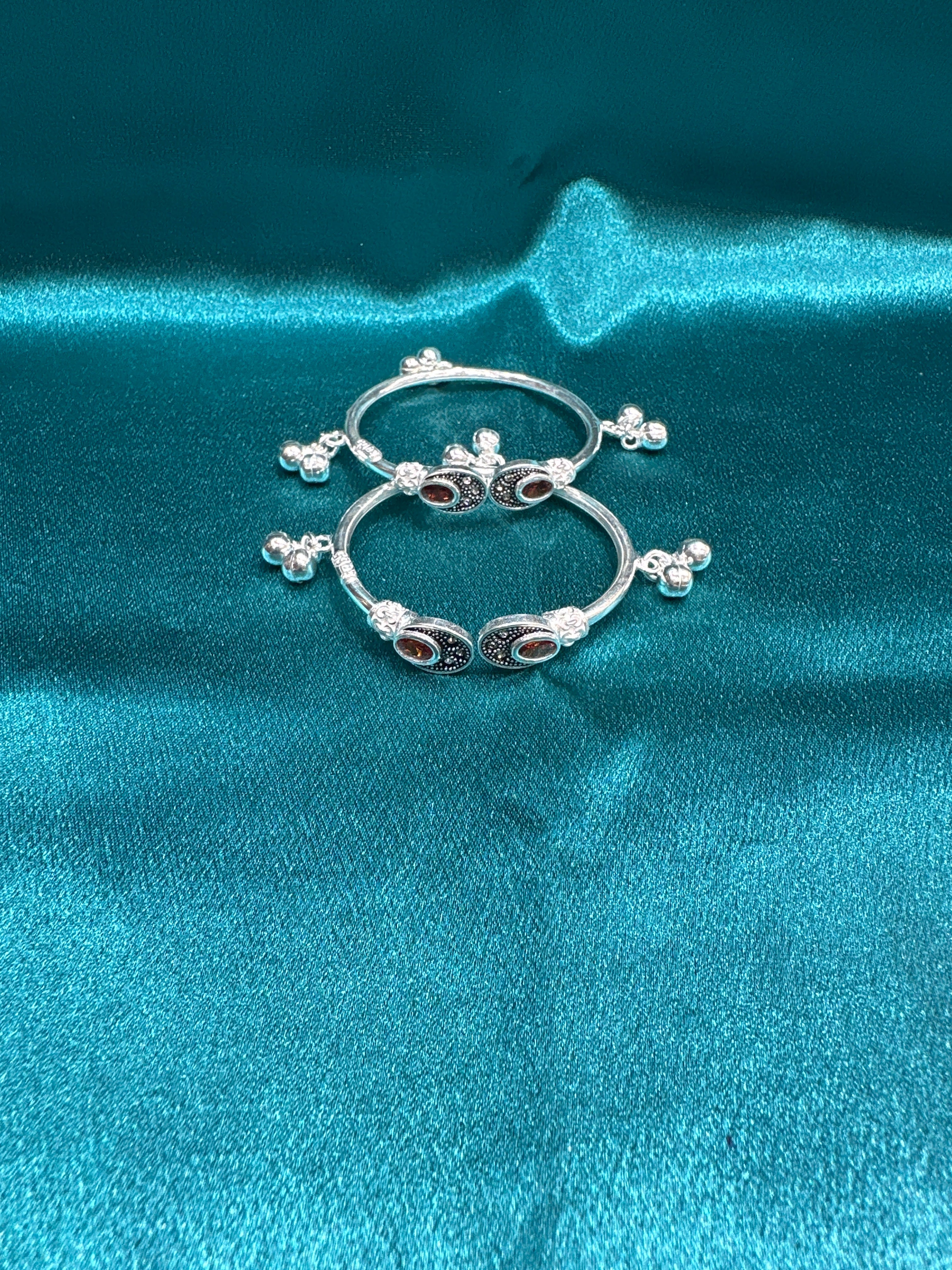 Fancy Silver baby bangles