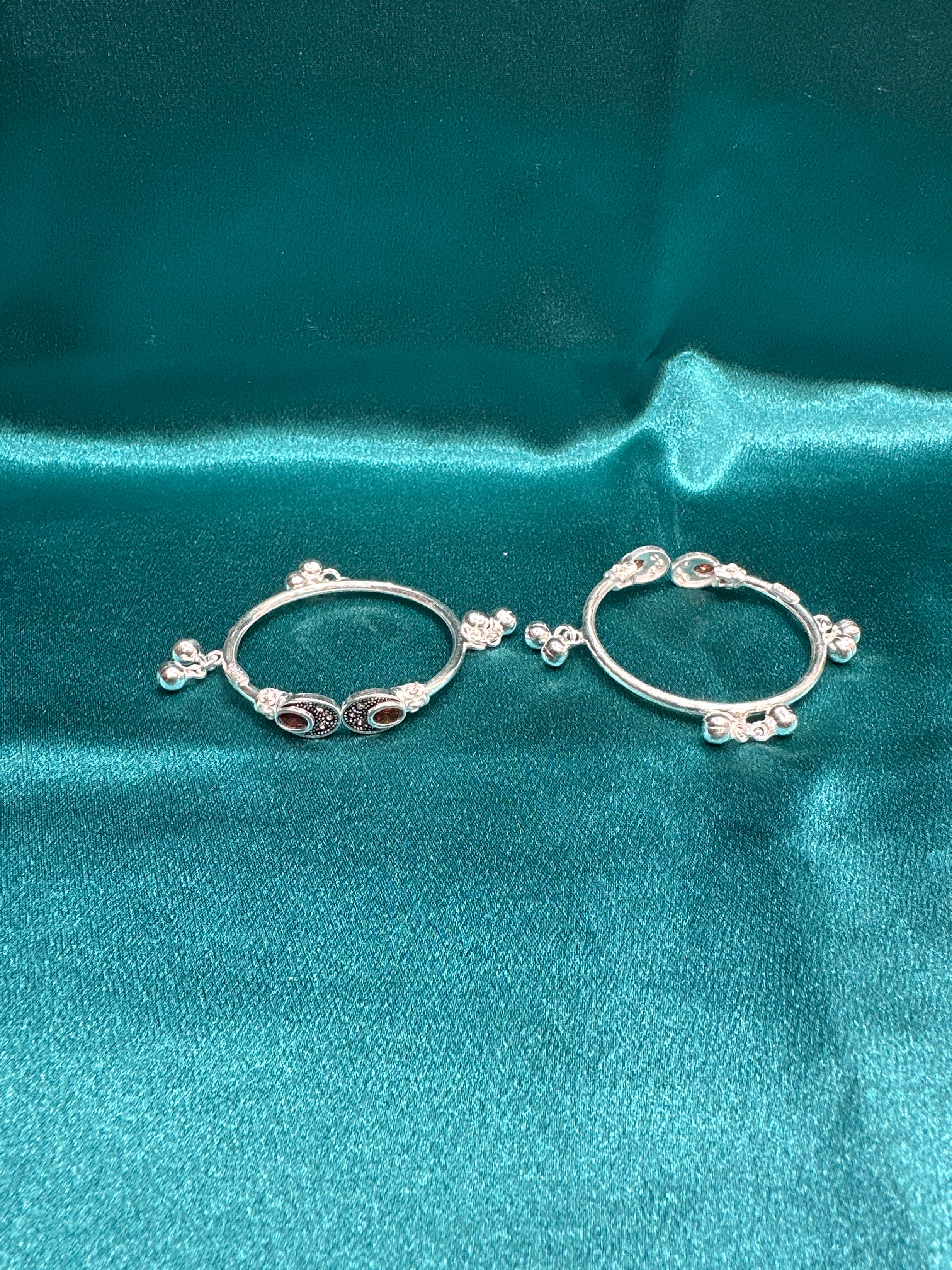 Fancy Silver baby bangles