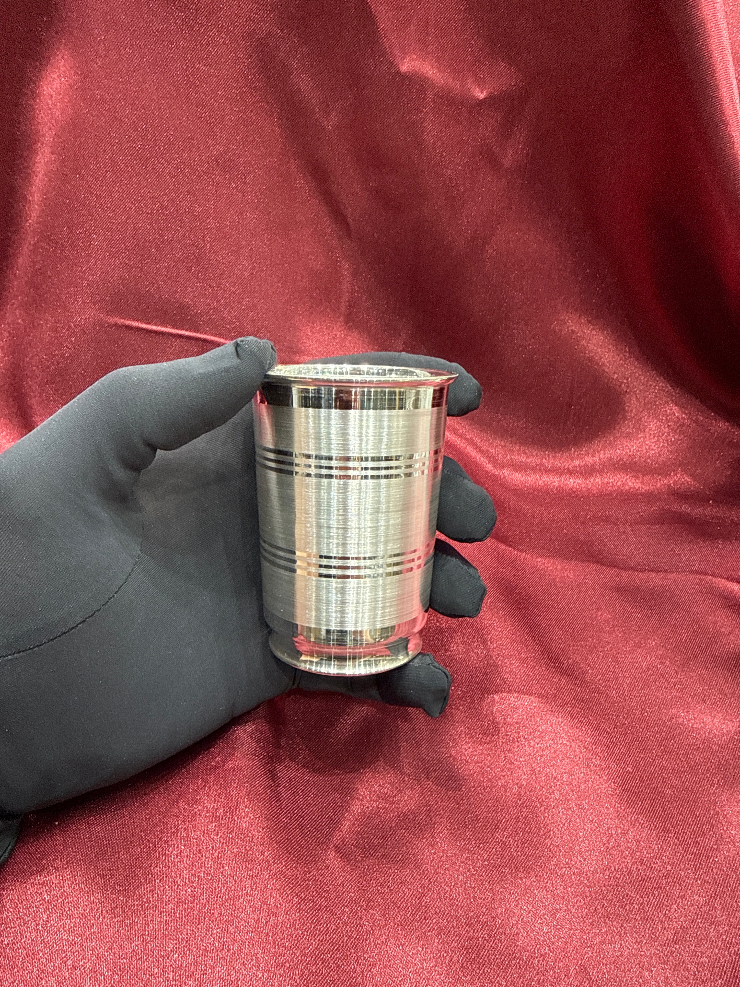 Medium weight plain silver glass