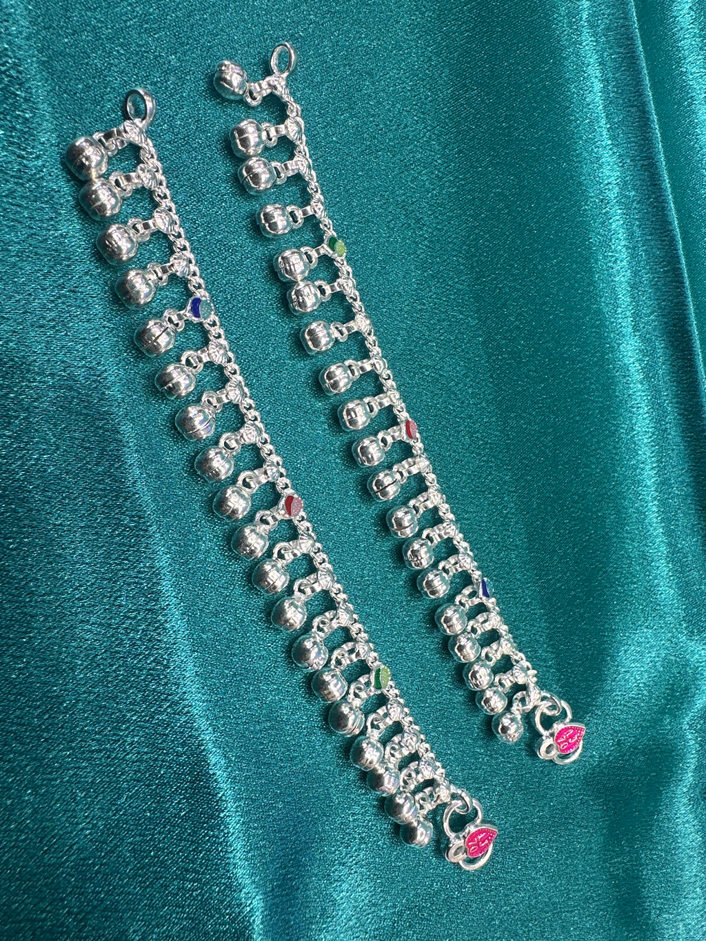 Fancy Silver baby anklet(Size: newborn - 1 year old)