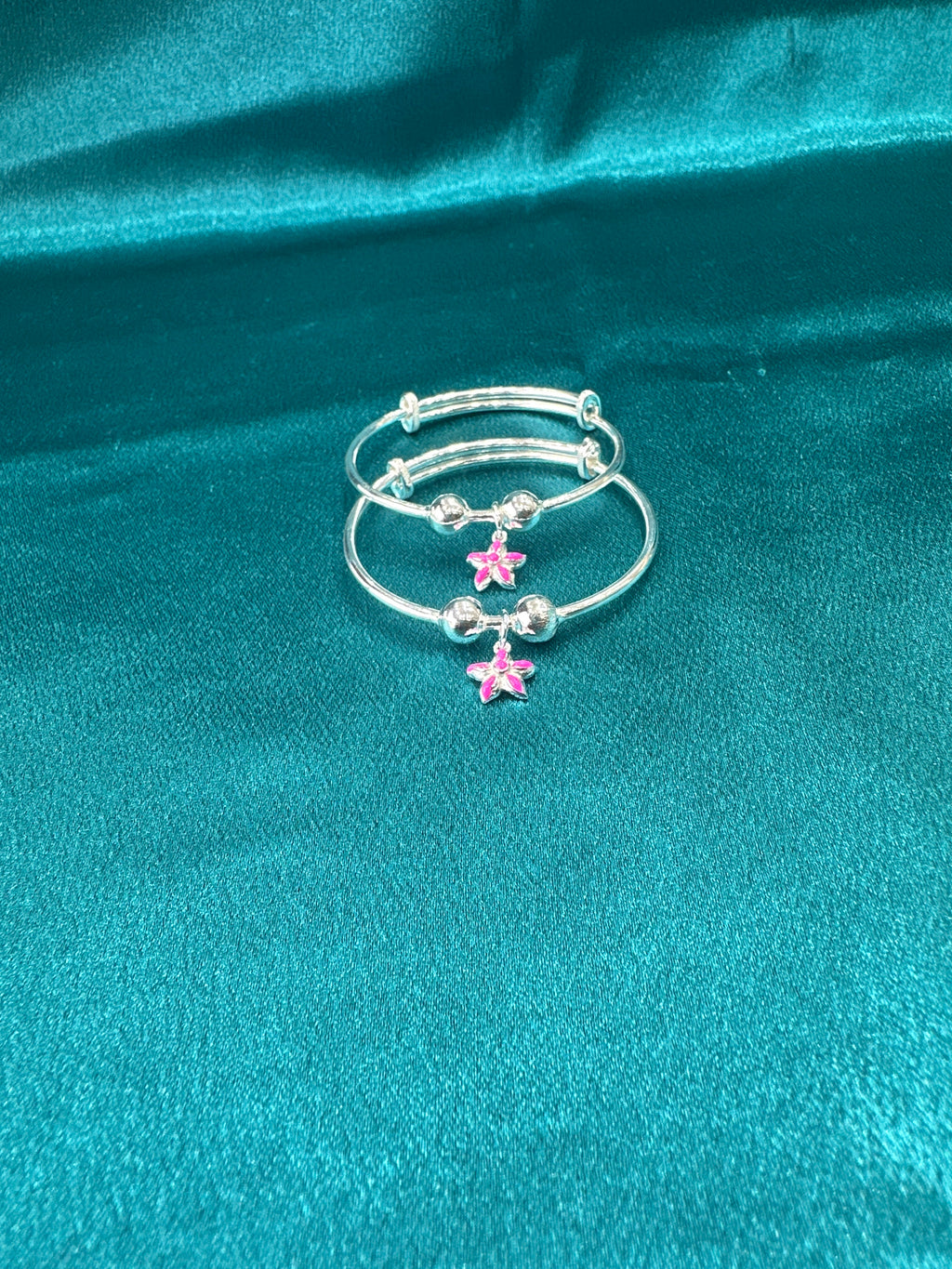 Fancy Silver baby bangles