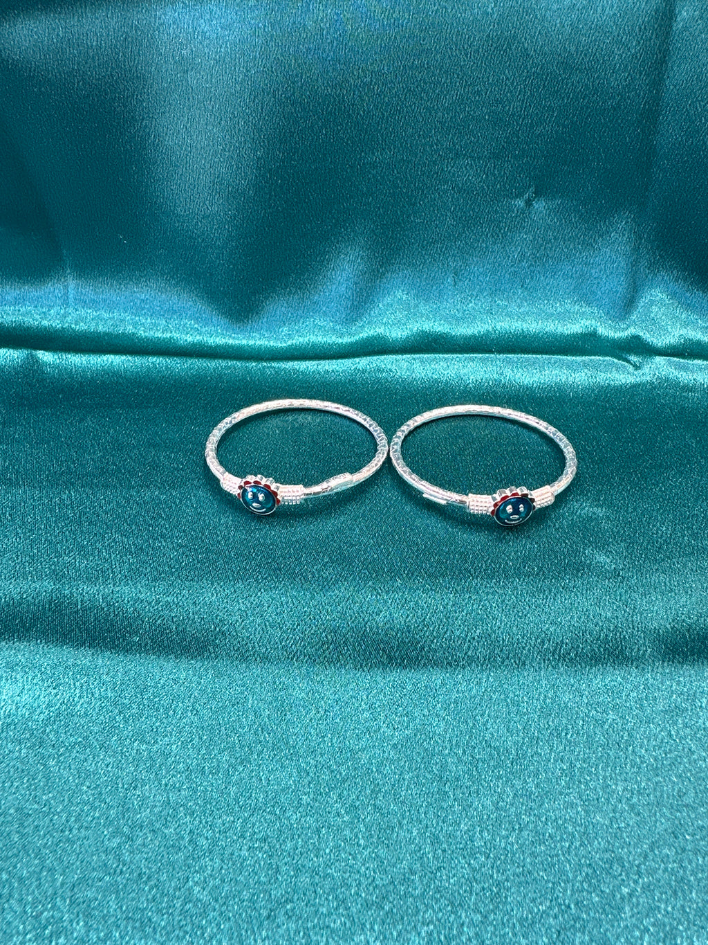 Fancy Silver baby bangles