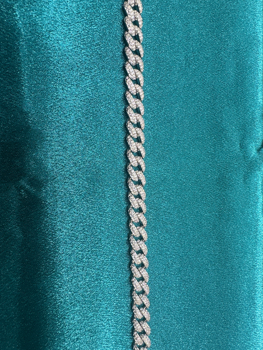 Men’s silver iced out silver 925 chain with CZ diamonds (8mm)