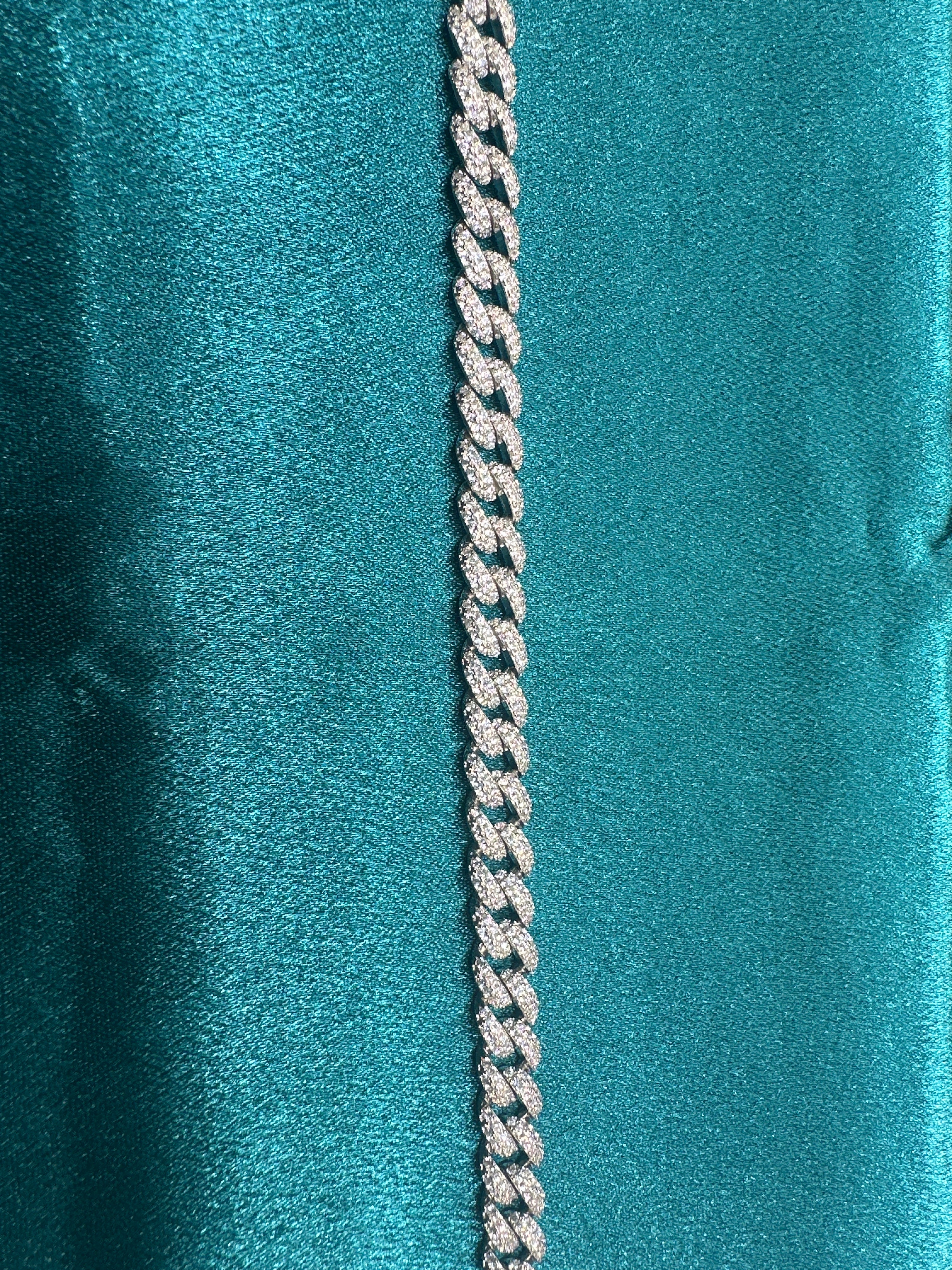 Men’s silver iced out silver 925 chain with CZ diamonds (8mm)