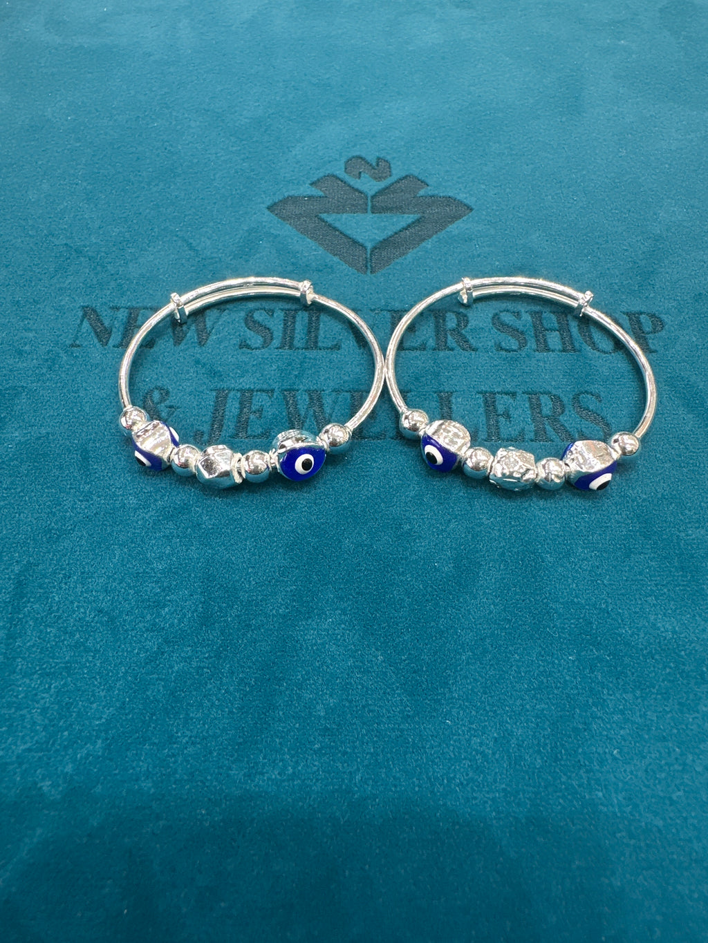 Fancy Silver baby bangles