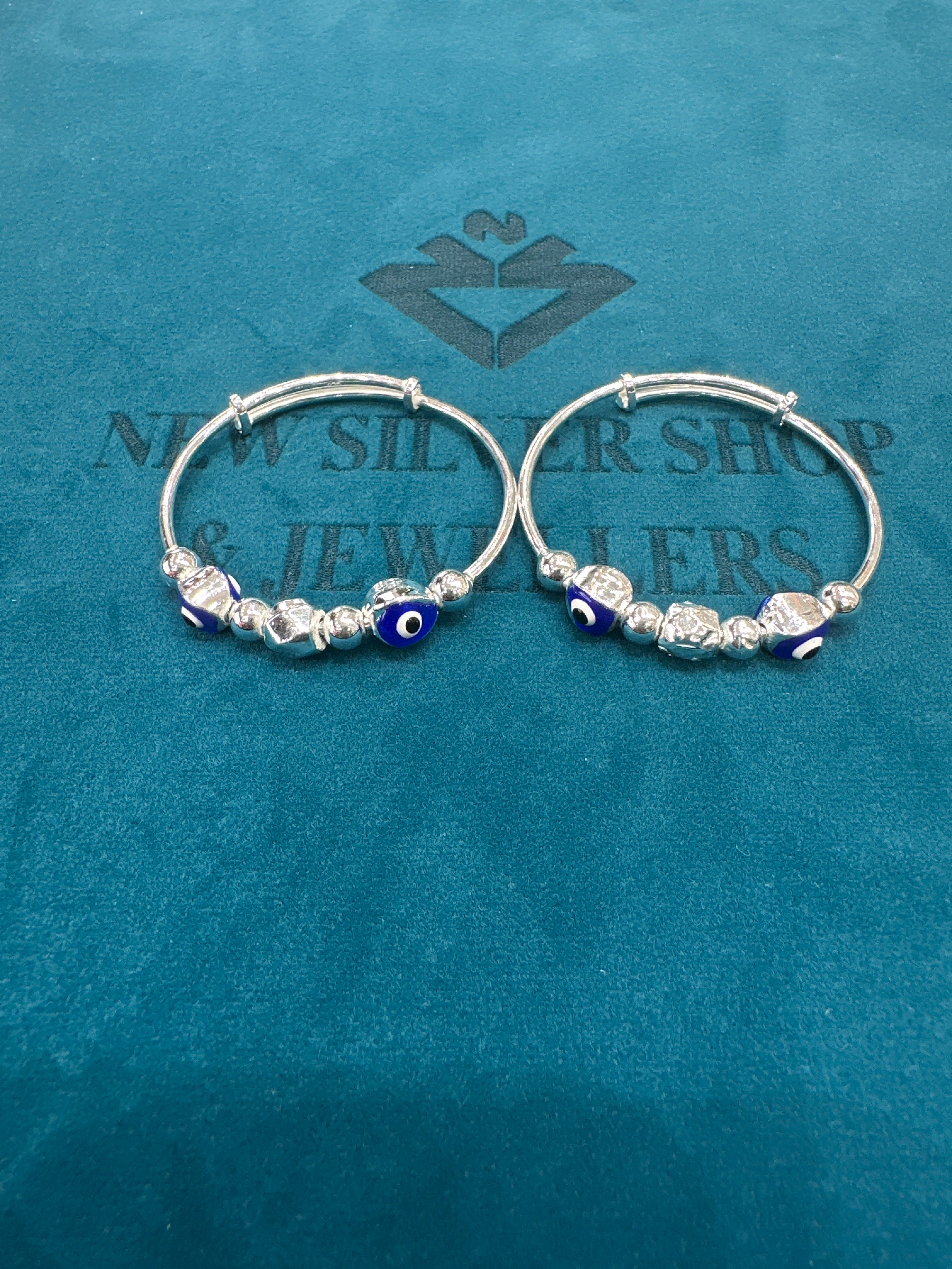 Fancy Silver baby bangles