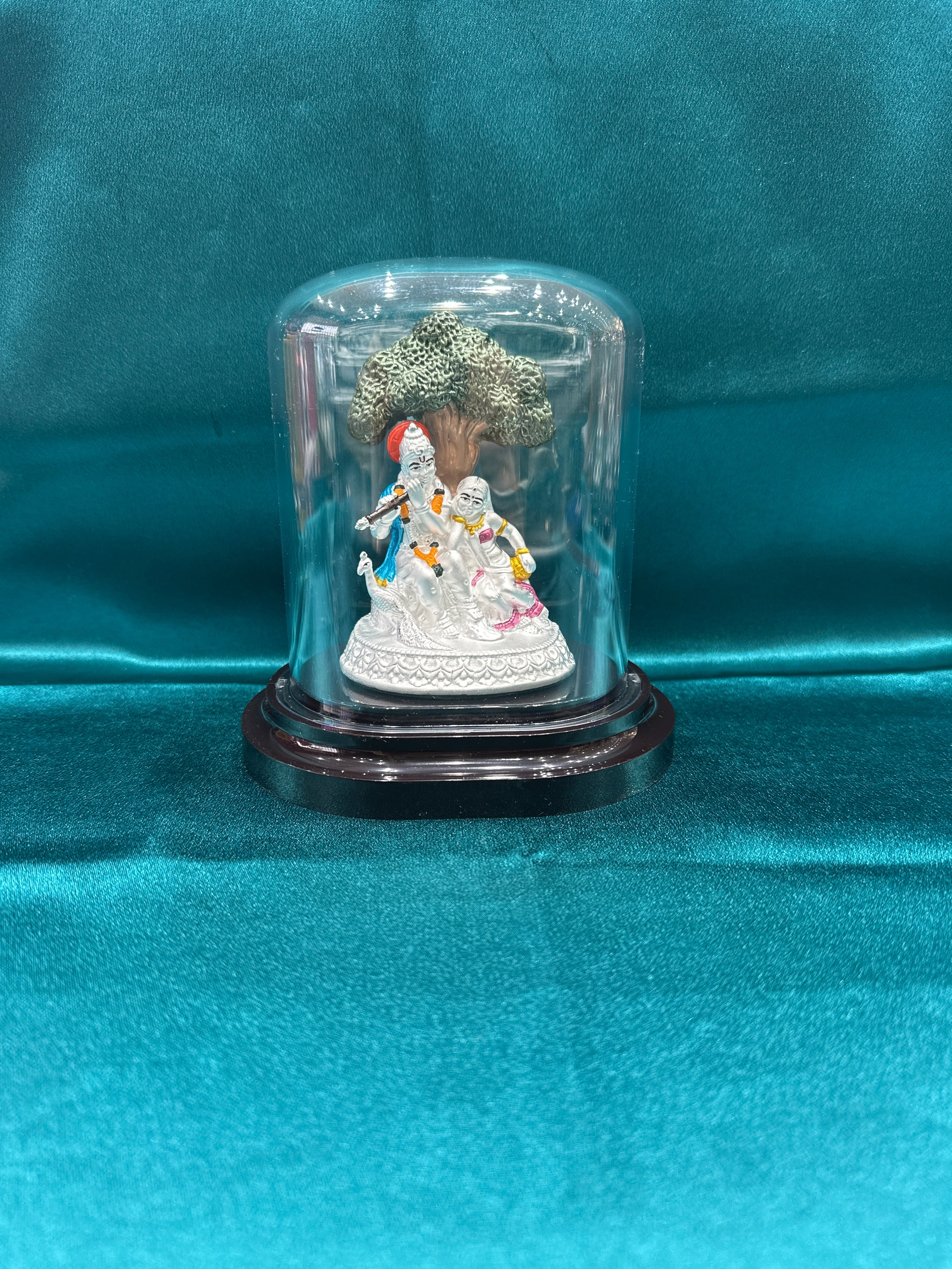 Pure Silver Radha Krishna Ji Idol (Murti)