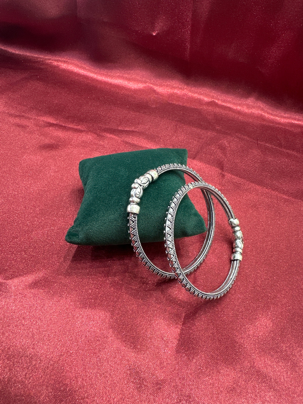 Antique Style Designer Silver Bangles