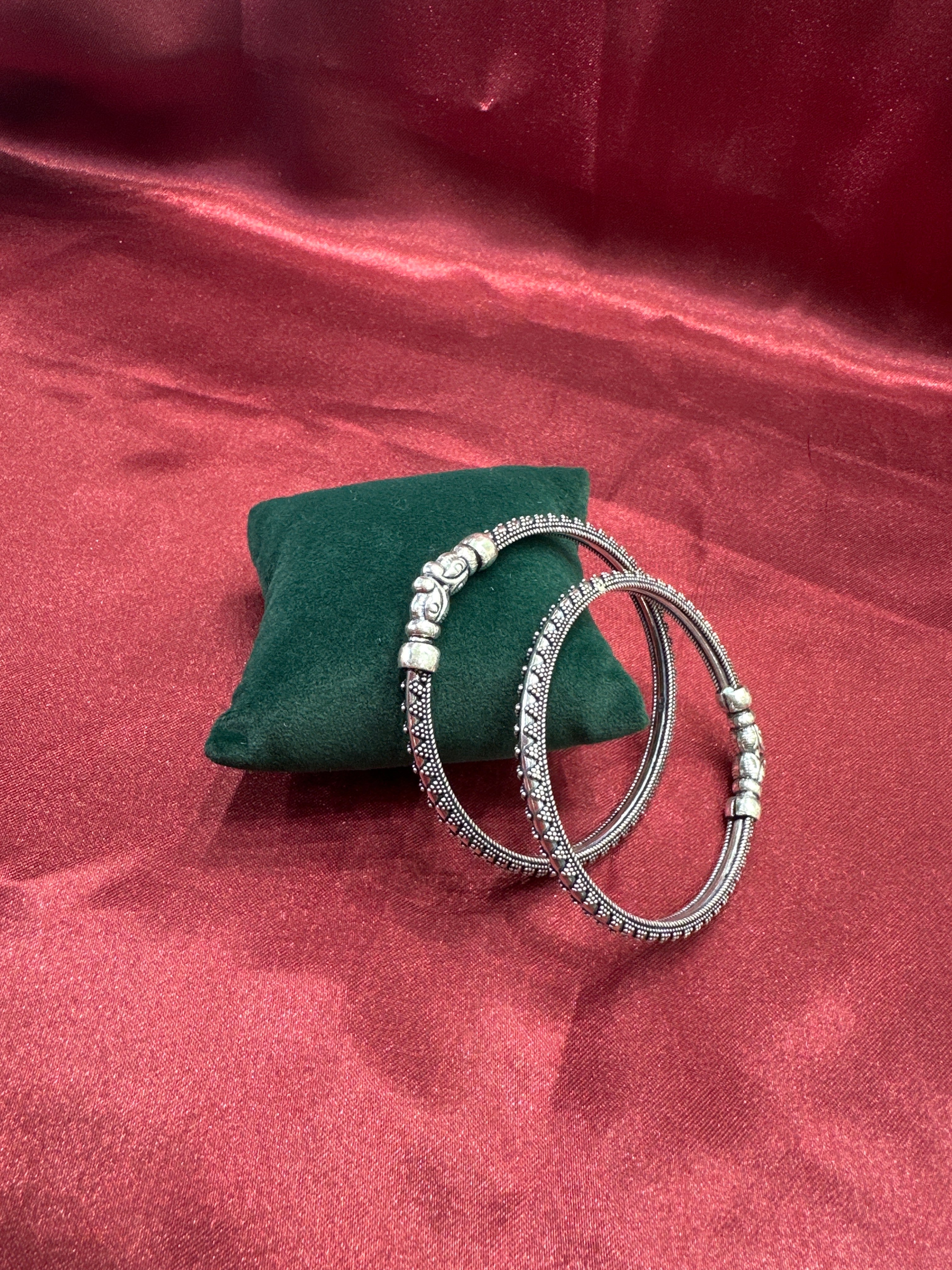 Antique Style Designer Silver Bangles