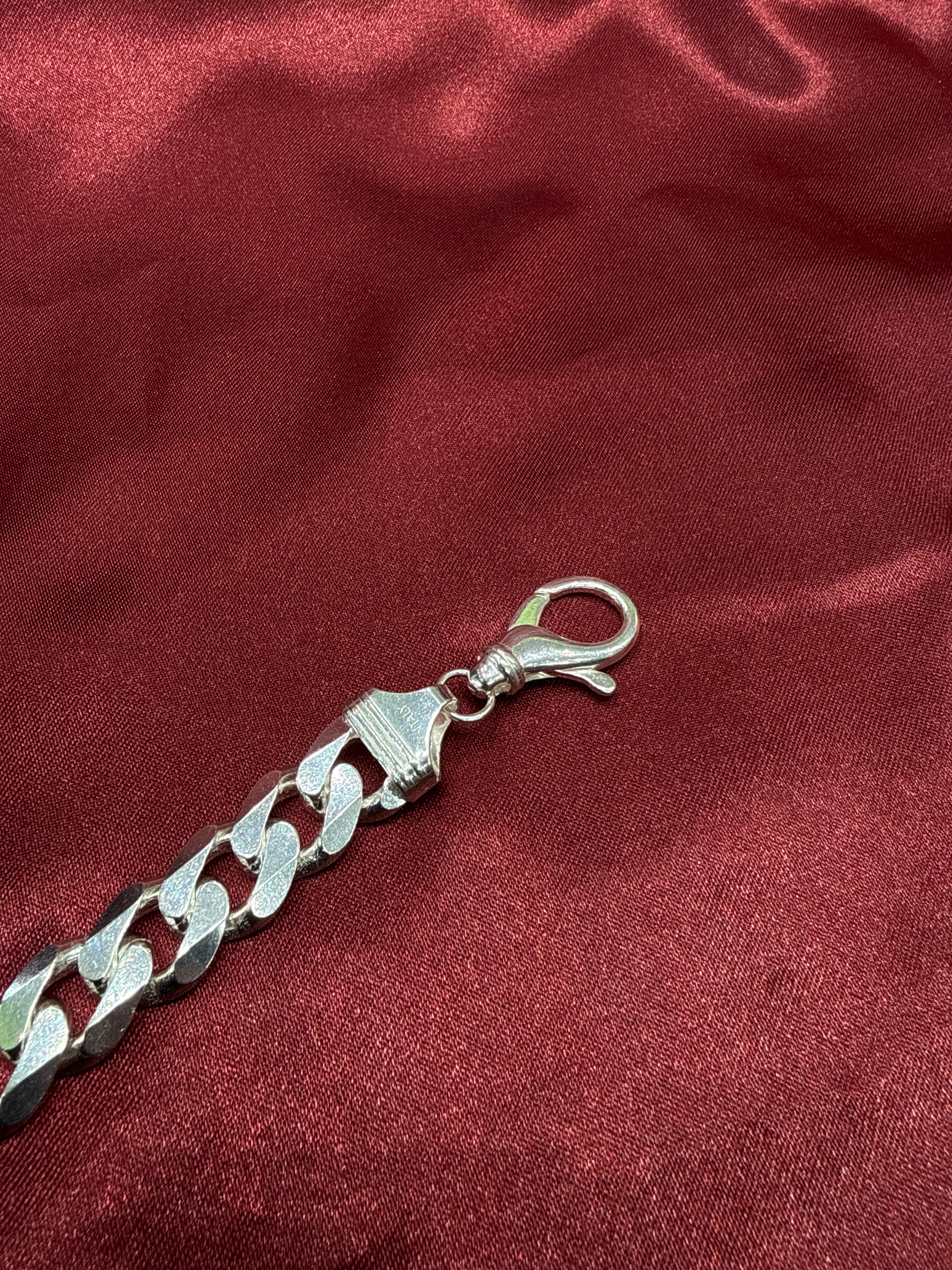 Mens Cuban link silver 925 bracelet (15mm)