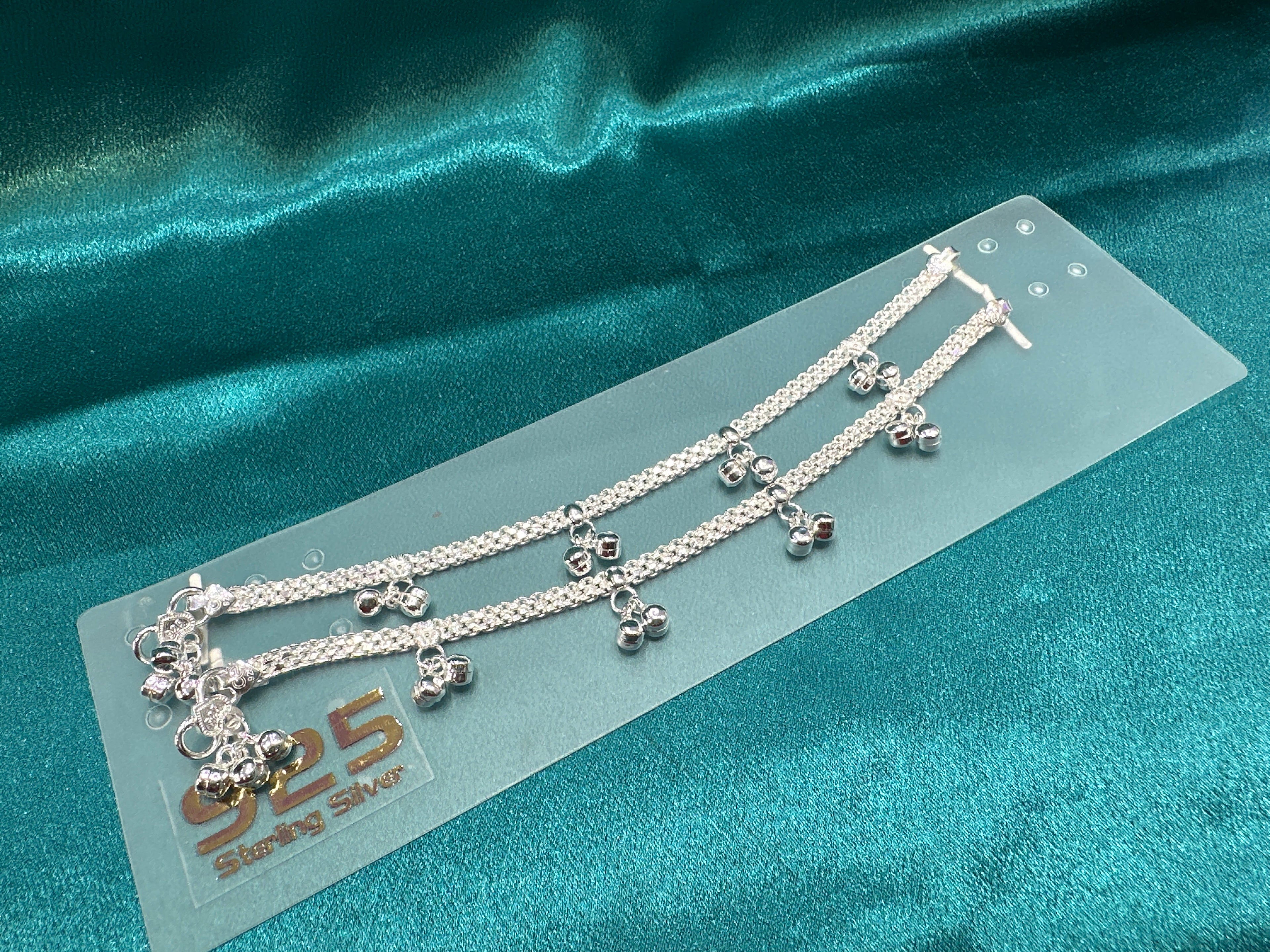 Fancy Silver baby anklet(Size: 6-9 year old)