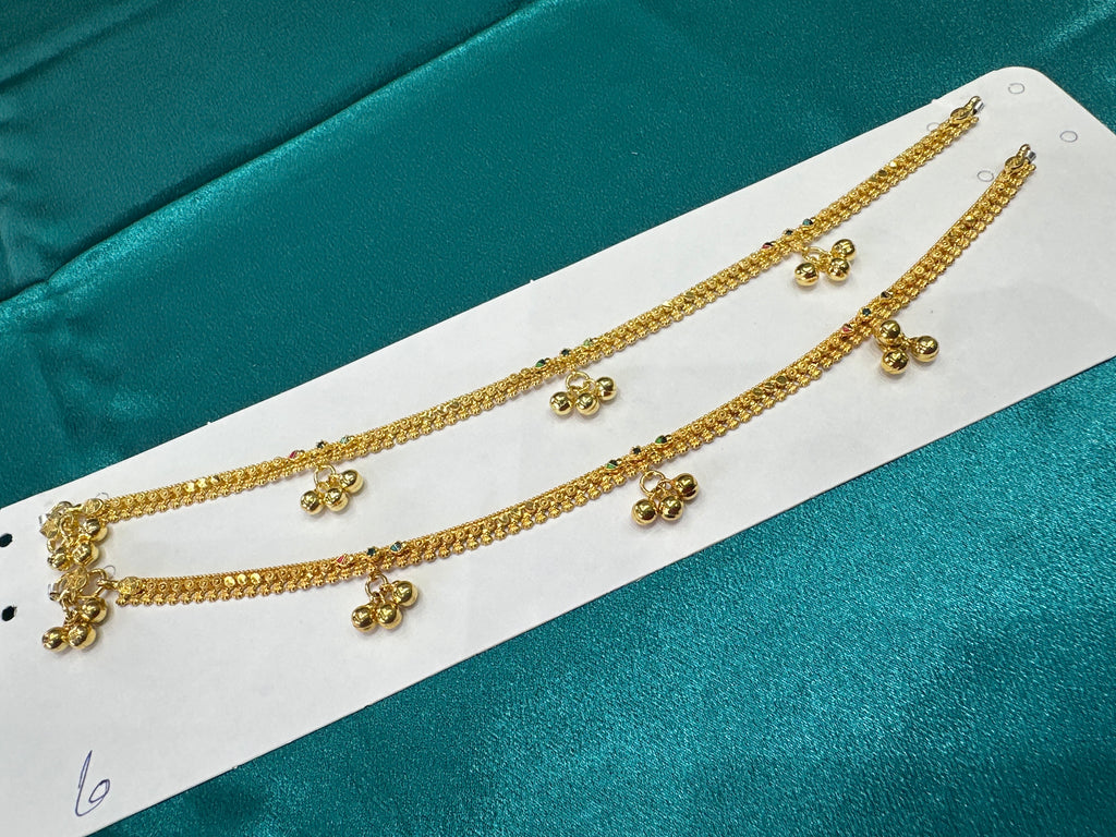Women’s Fancy/Traditional Silver Gold plated Anklet